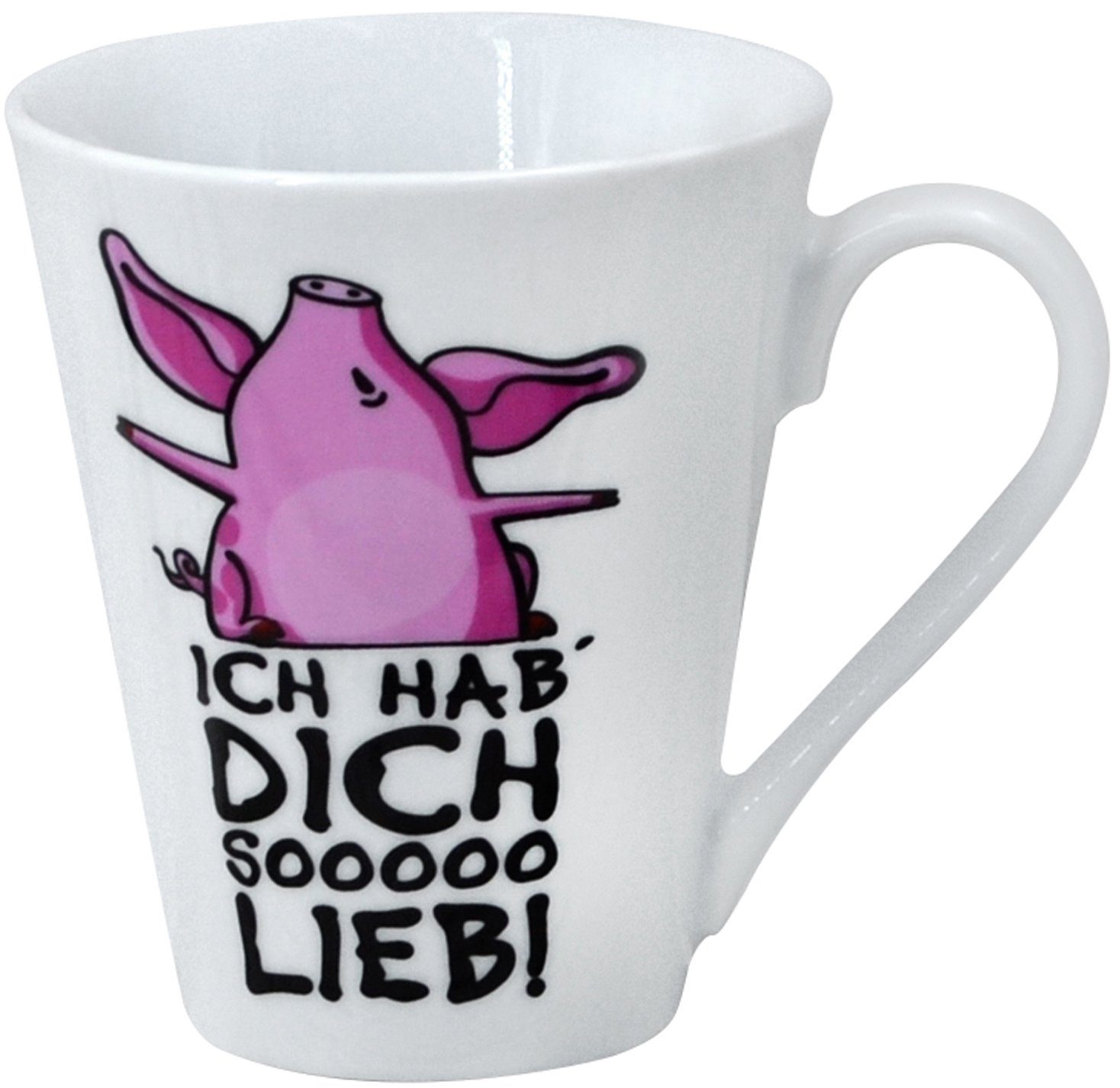 Retsch Arzberg Becher Tierisch, 4-tlg., Porzellan, mit 4 Dekore-Sprüchen, 4-teilig