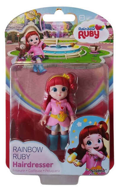 Silverlit Spielfigur Rainbow Ruby Hairdresser 89001 Friseurin, Kleine P, (Friseurin, Kleine Puppe mit beweglichem Kopf, Armen und Beinen)