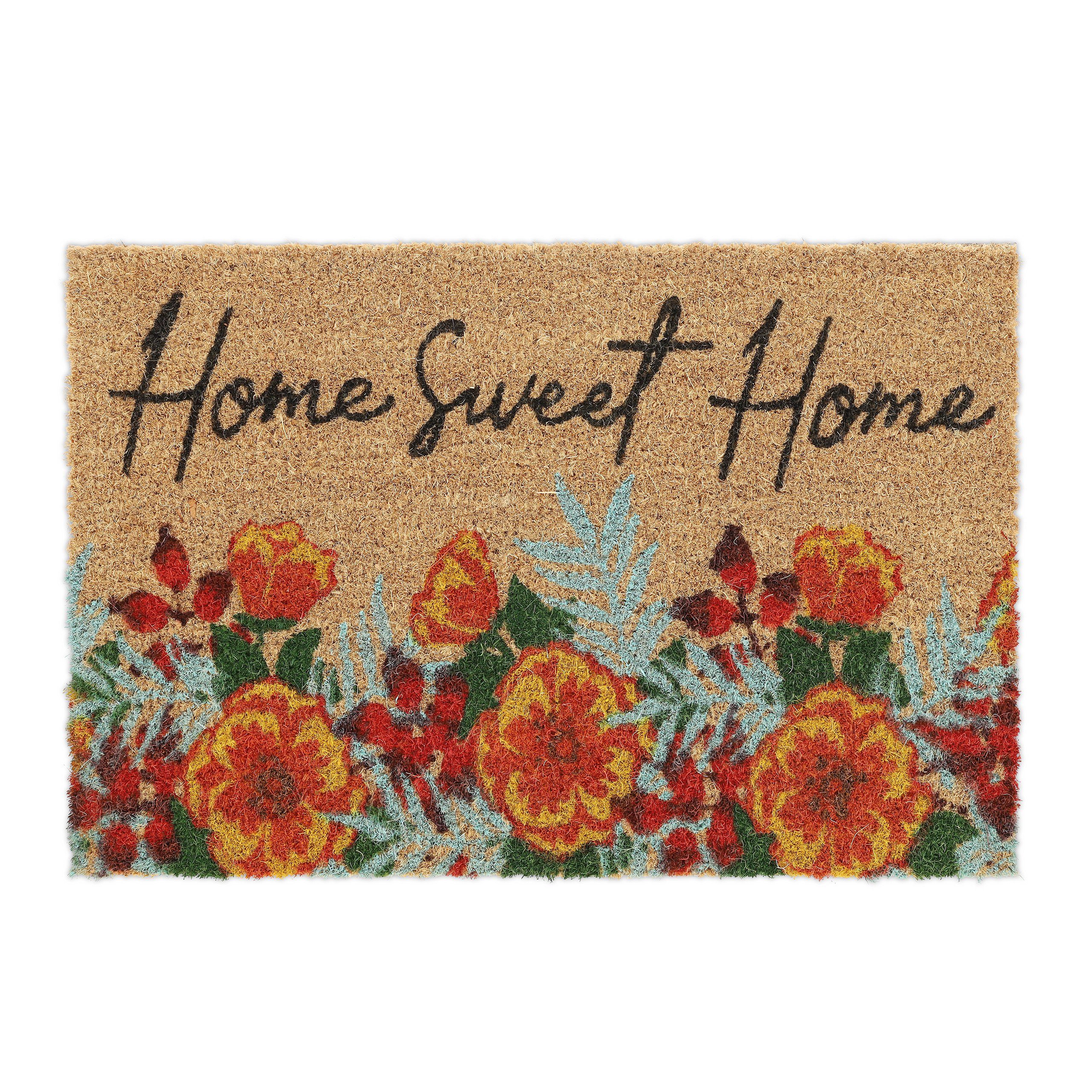 relaxdays Fußmatte Kokos Fußmatte Home Sweet günstig online kaufen