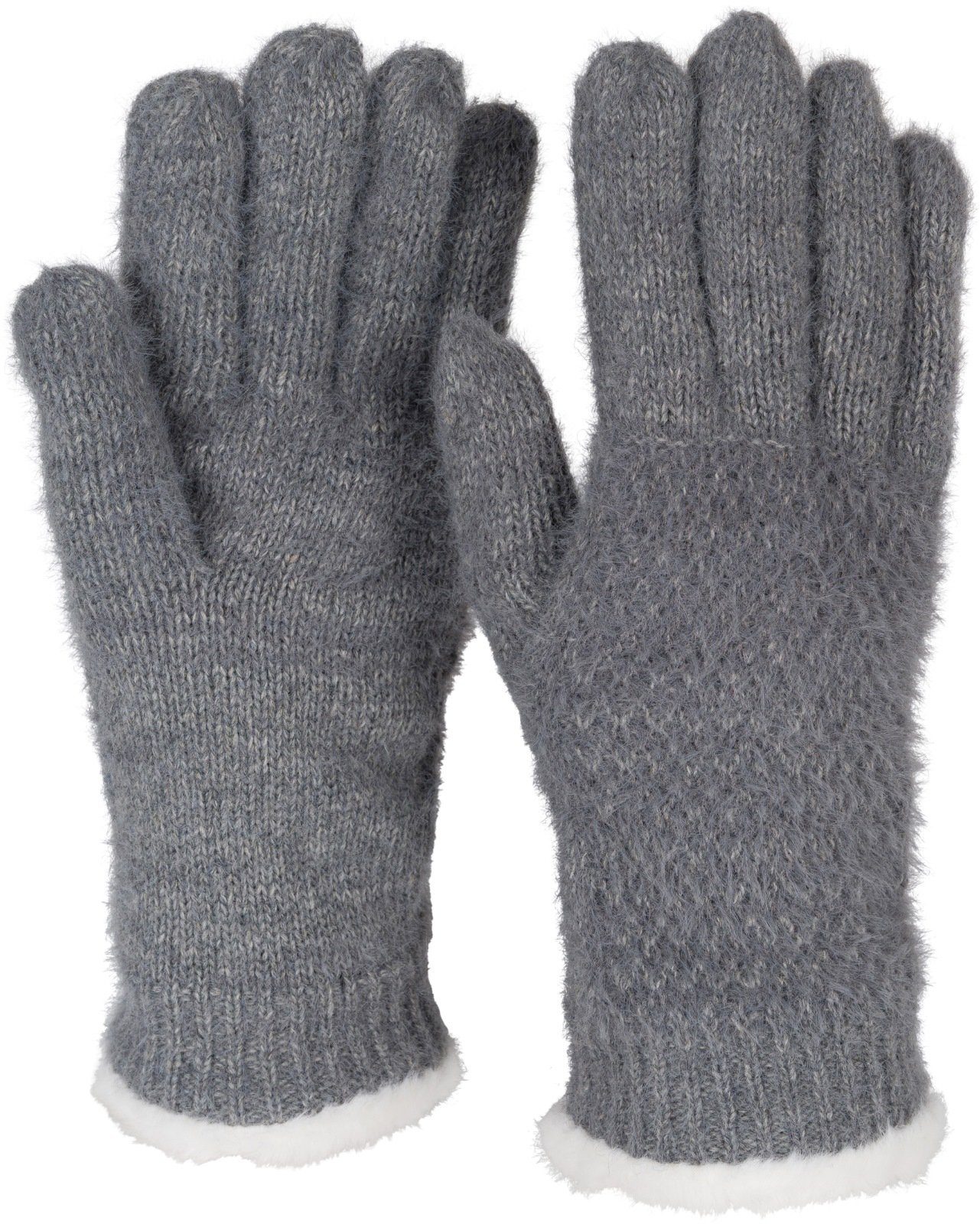 Strickhandschuhe Strickhandschuhe mit Reiskornmuster und Fleece