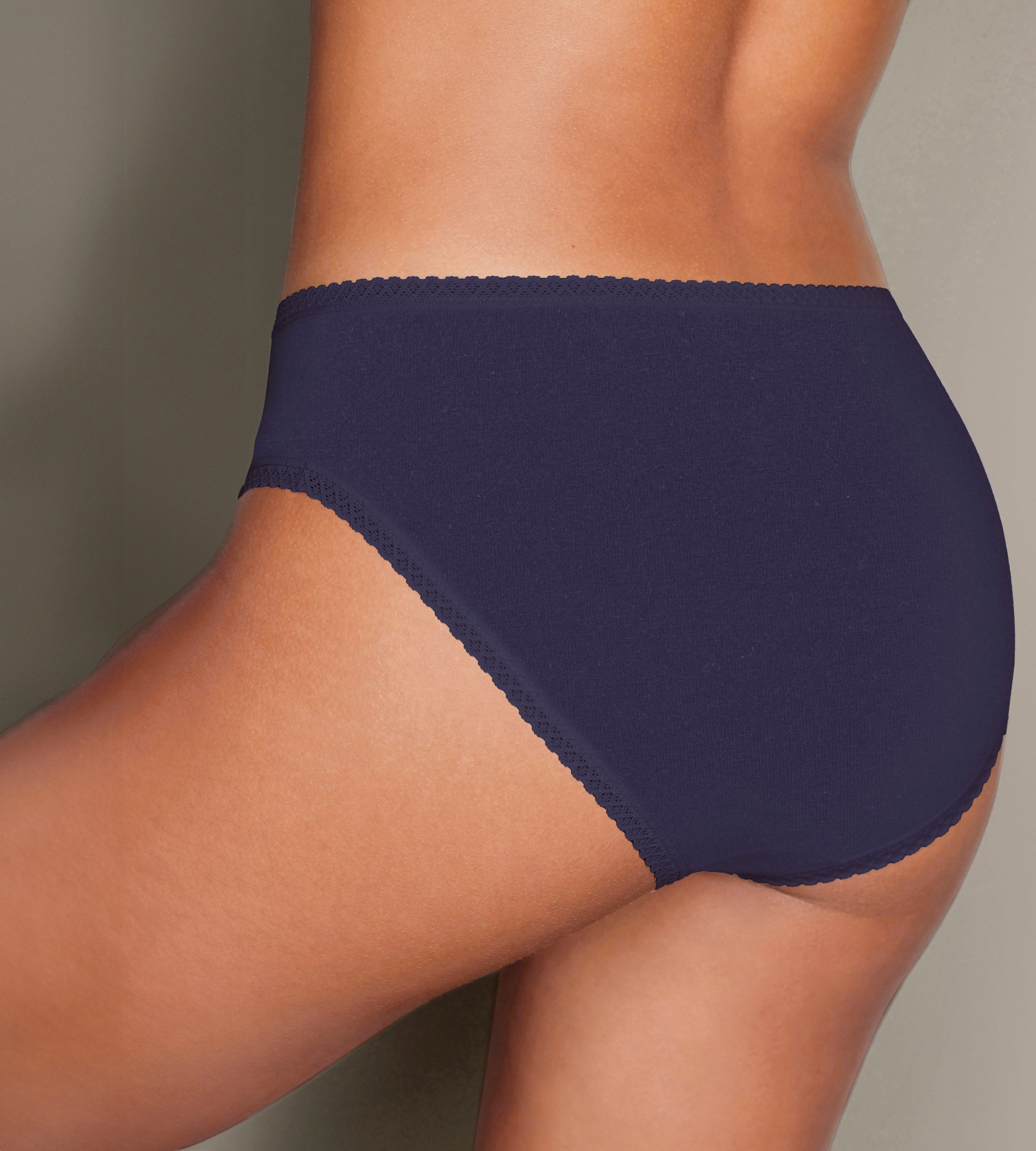 Vivance Jazz-Pants Slips (7er-Pack) aus weicher Baumwollqualität mit feiner Spitzeneinfassung
