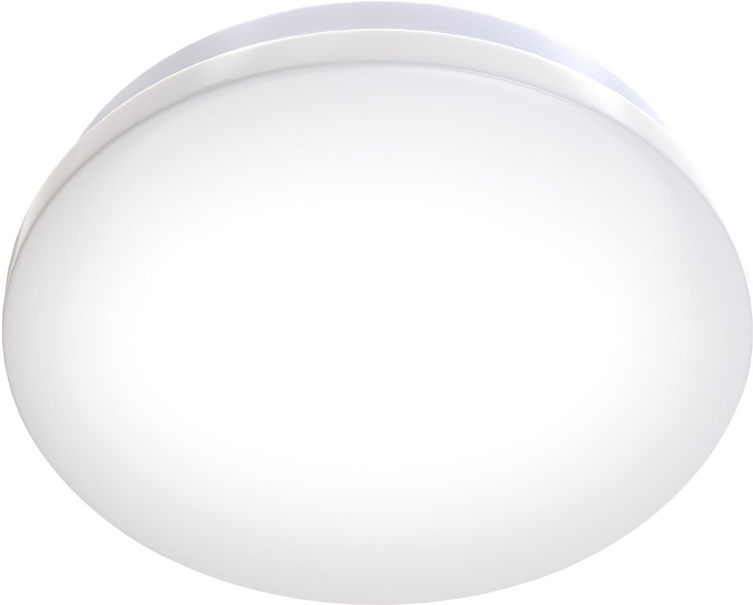 B.K.Licht LED Deckenleuchte, LED inkl. Watt LED 1200lm integriert, Deckenlampe, Bad, fest flach, 12 weiß Neutralweiß, 4000K, Modul