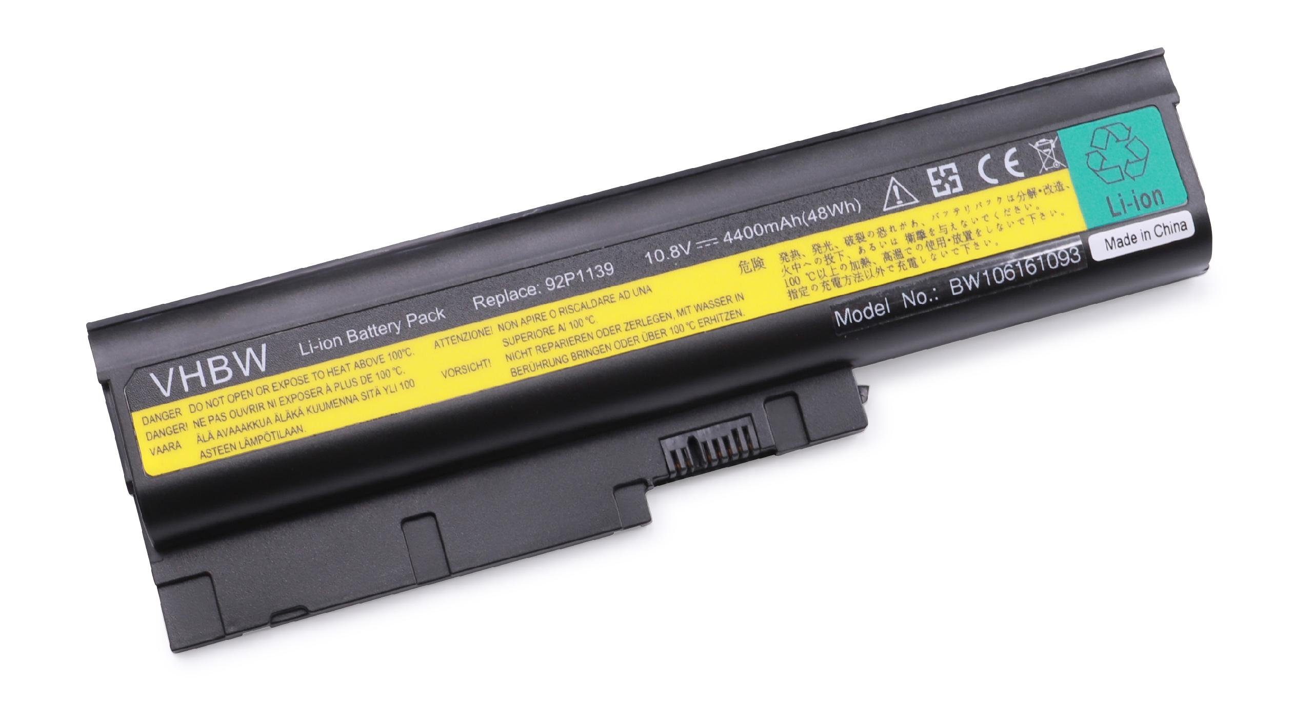 vhbw Laptop-Akku passend T60 2623, 2613, IBM für T60 mit Lenovo 10,8V, 4400 Kompatibel T60 Li-Ion) 2637, 6369 / ThinkPad (4400mAh, 2009, mAh T60 T60 / Netbook Notebook