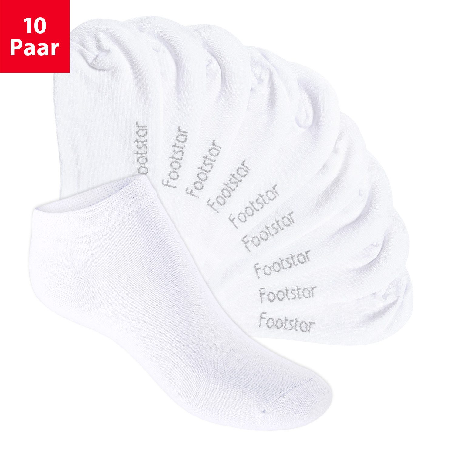 Footstar Sneakersocken EVERYDAY! Kinder Sneaker Socken (10 Paar) Kurze Socken für Kids (10-Paar)