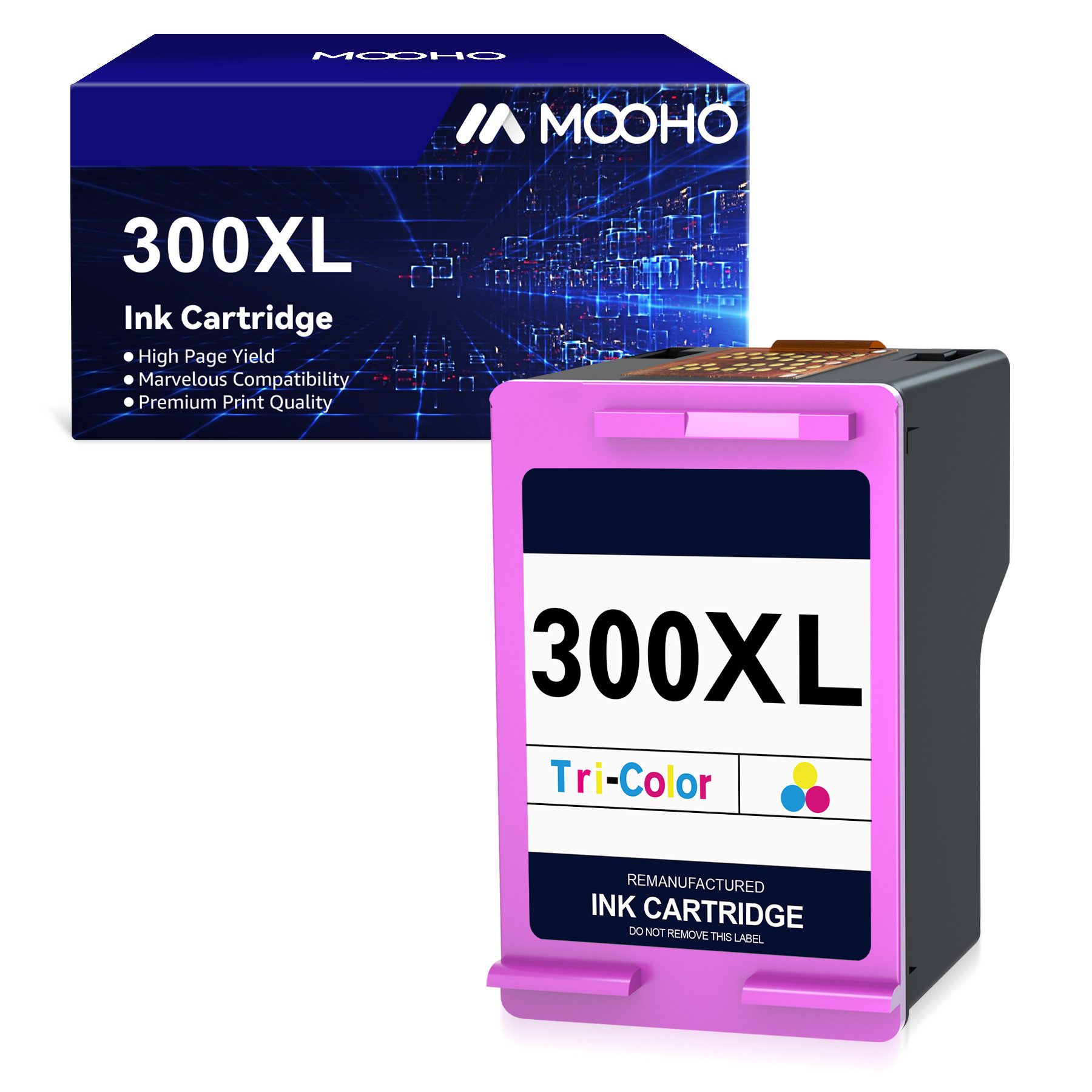 MOOHO 300XL Druckerpatronen für HP 300 Multipack 300XL Tintenpatrone (DeskJet D1658 D1660 D1663 D2530 D2545 D2560 D2563 D2566 D2660 D2666 D2668 D5560 D5563 D5568 D5660, 1-tlg., F2410 F2418 F2420 F2430 F2440 F2476 F2480)