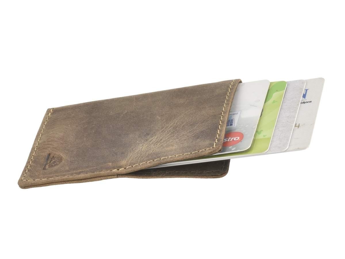 Greenburry Geldbörse RFID, Vintage Leder, Kartenetui, Kartenhülle, RFID