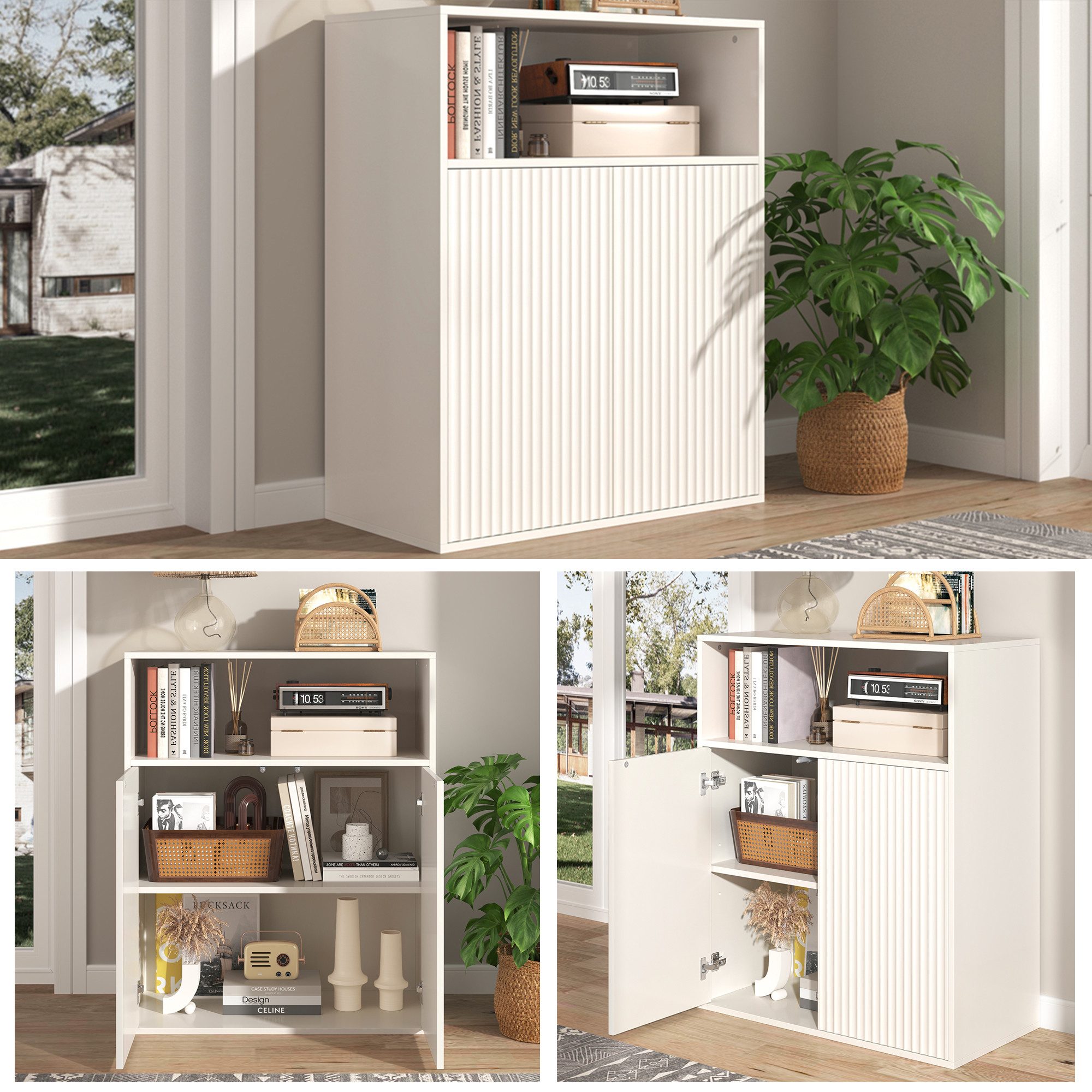 Tongtong Sideboard Aufbewahrungsschrank mit magnetischer Tür, günstig online kaufen