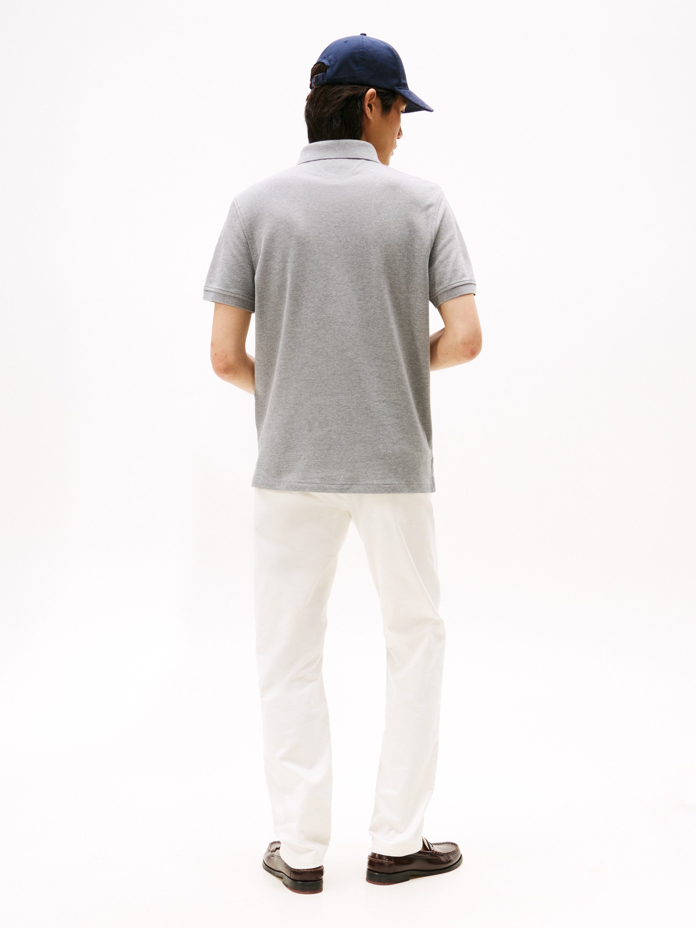 Tommy Hilfiger Poloshirt 1985 REGULAR POLO mit Kontraststreifen und Knopfleiste unifarben, sportlich, regular fit, Baumwollmix, Polokragen