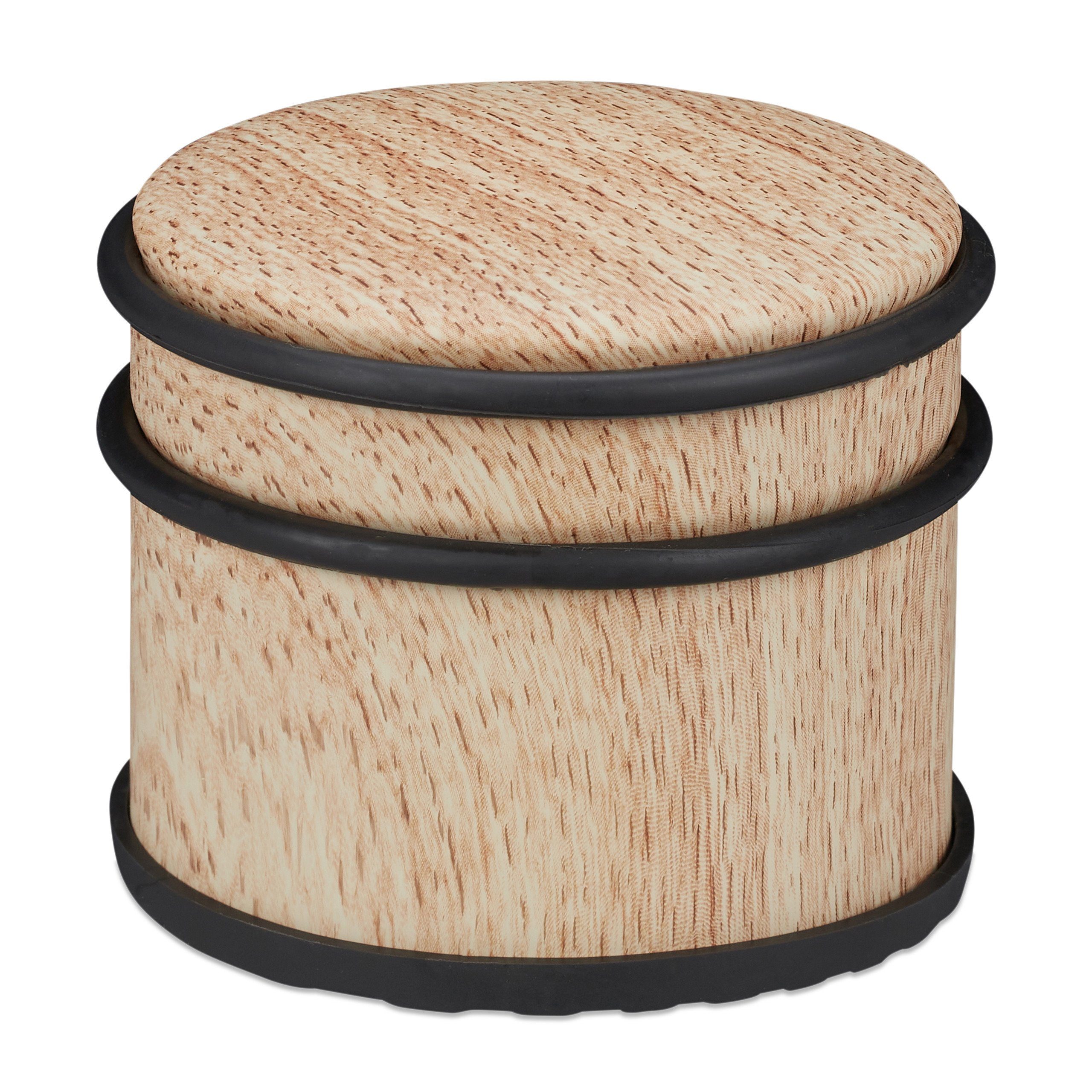 relaxdays Türstopper Holzoptik hellbrau