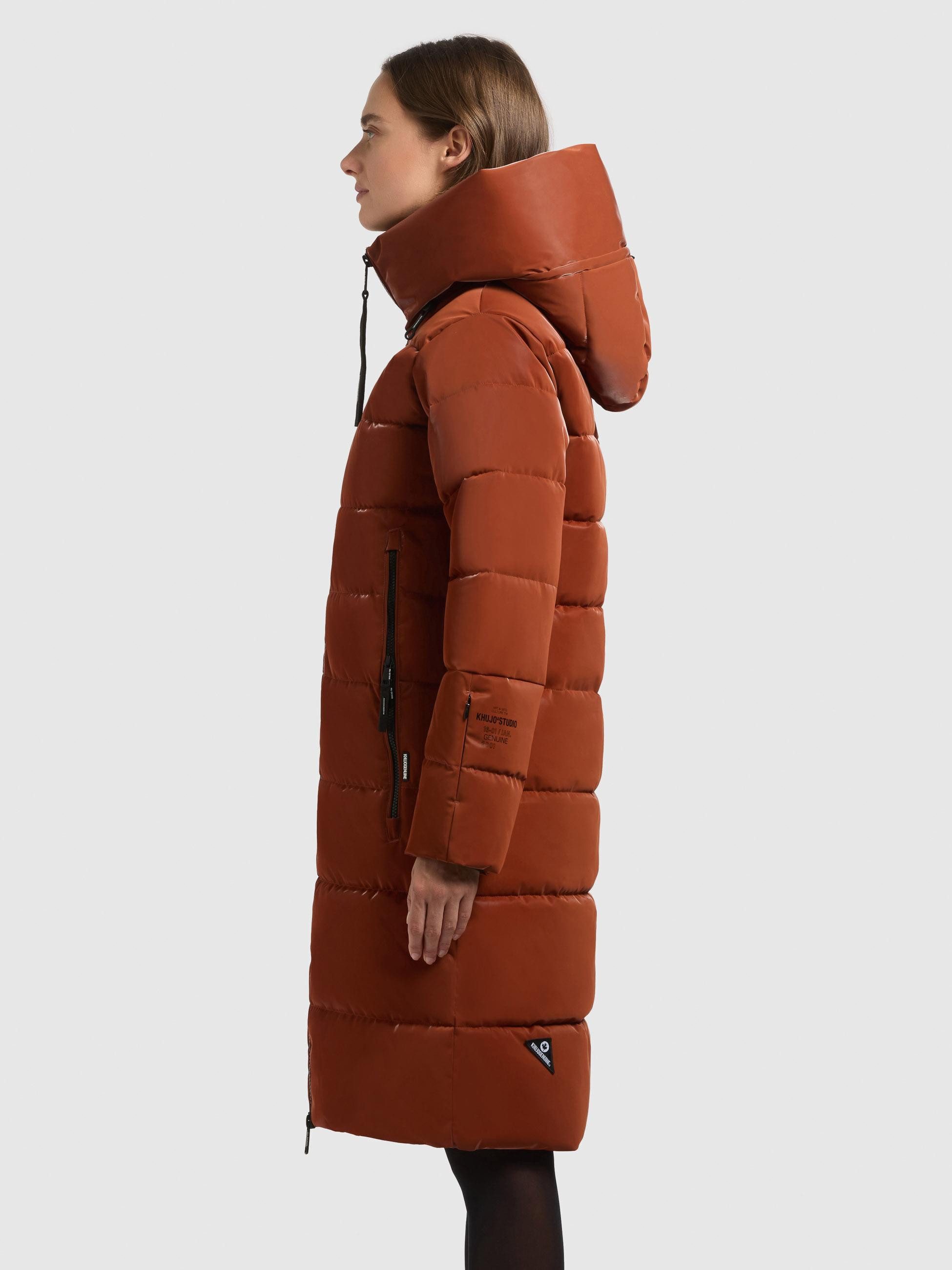 khujo Steppmantel Jilias6 Shiny Wintermantel aus einem auffällig glänzendem Material