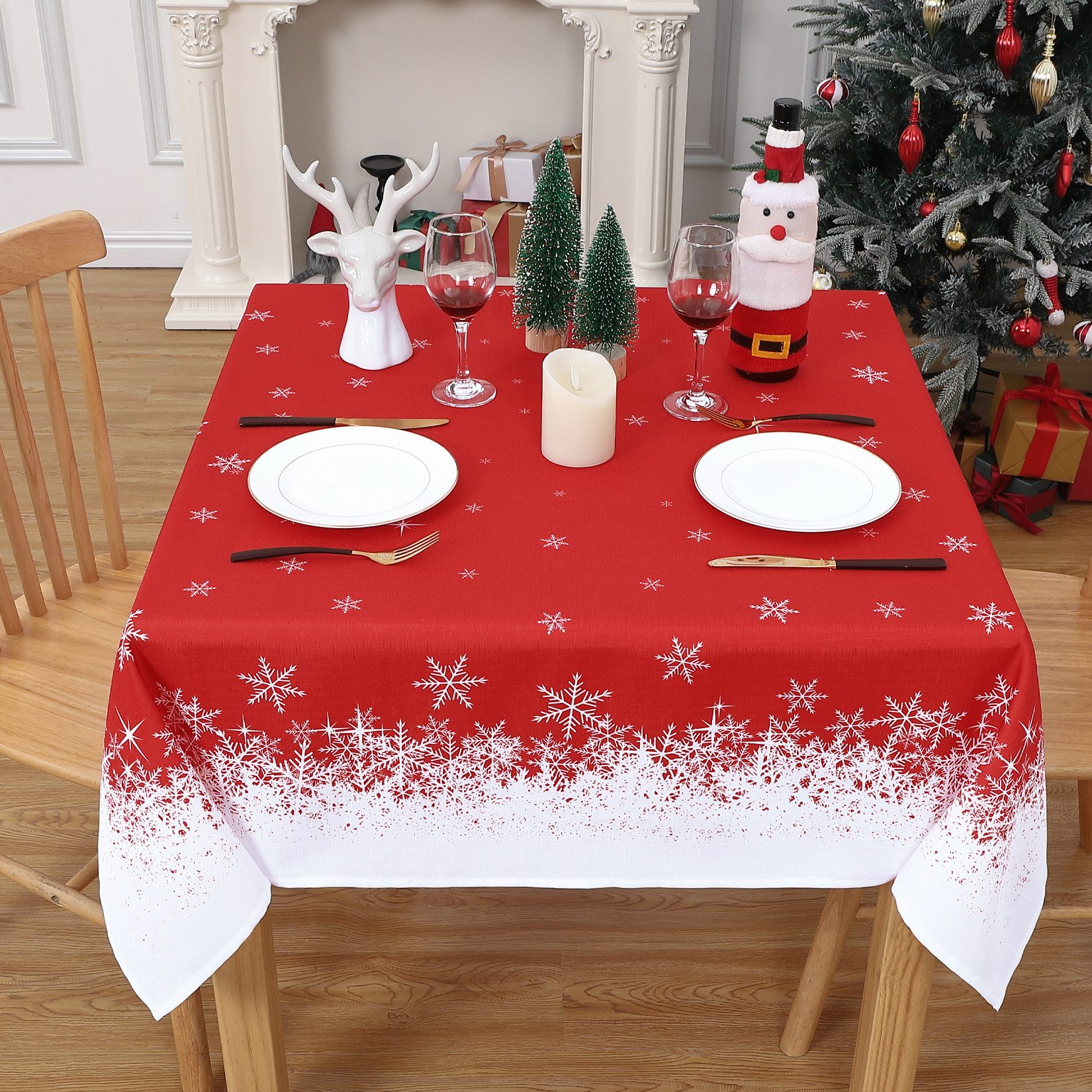 GarveeMore Tischdecke Weihnachten Tischdecke Wasserabweisend Abwaschbare günstig online kaufen