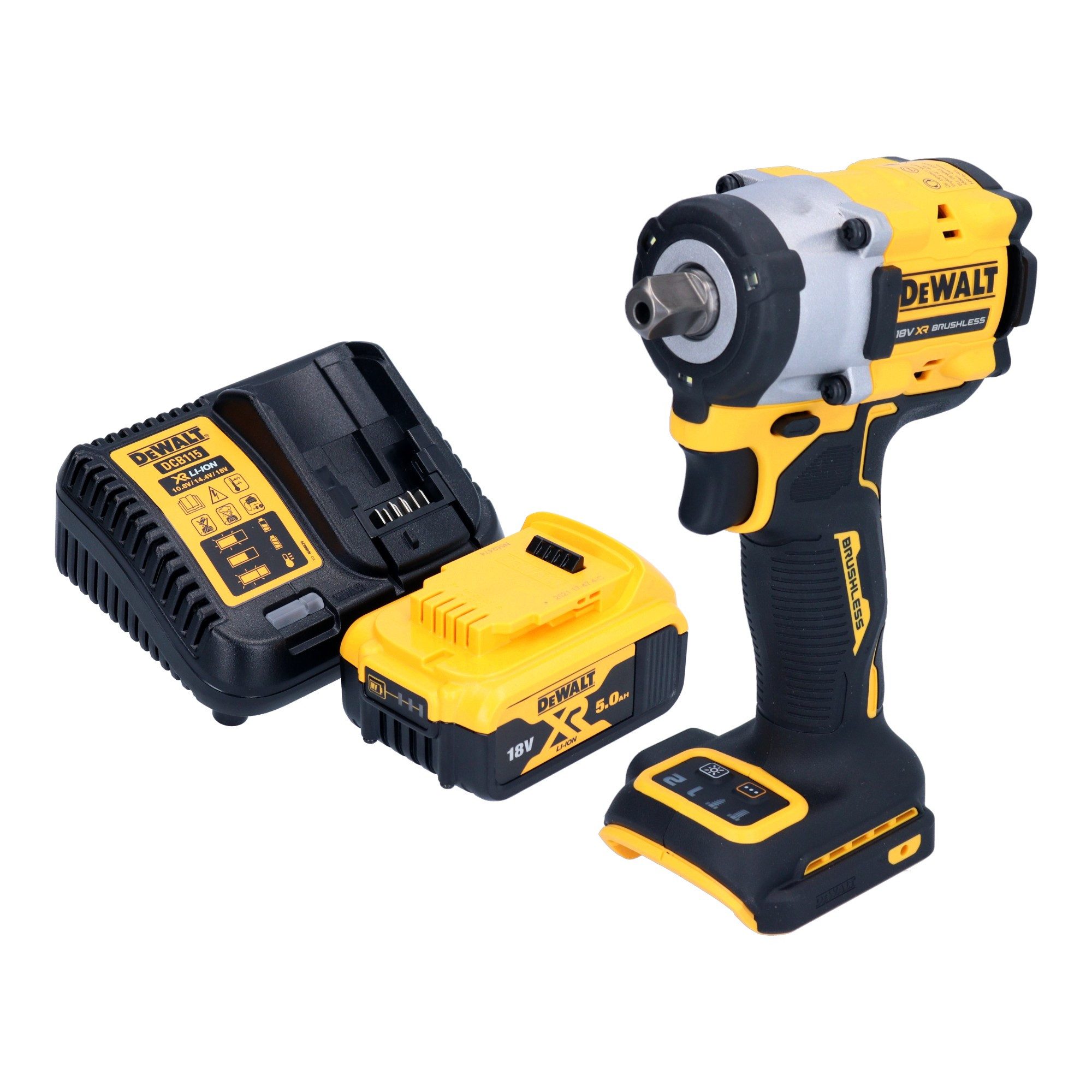 DeWalt Akku-Schlagschrauber DCF 922 P1 18 V 406 Nm 1/2" + 1x Akku 5,0 Ah + Ladegerät