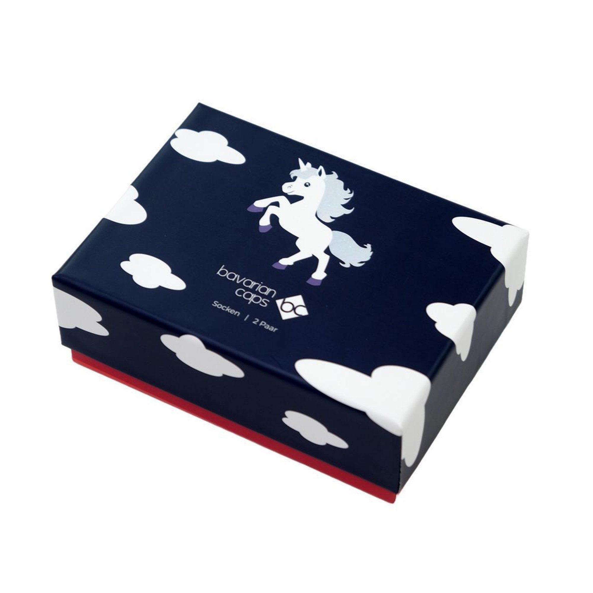Bavarian Caps Freizeitsocken Bavarian Caps Sockenbox Kinder "Einhorn" (Sockenbox, Sockenbox)