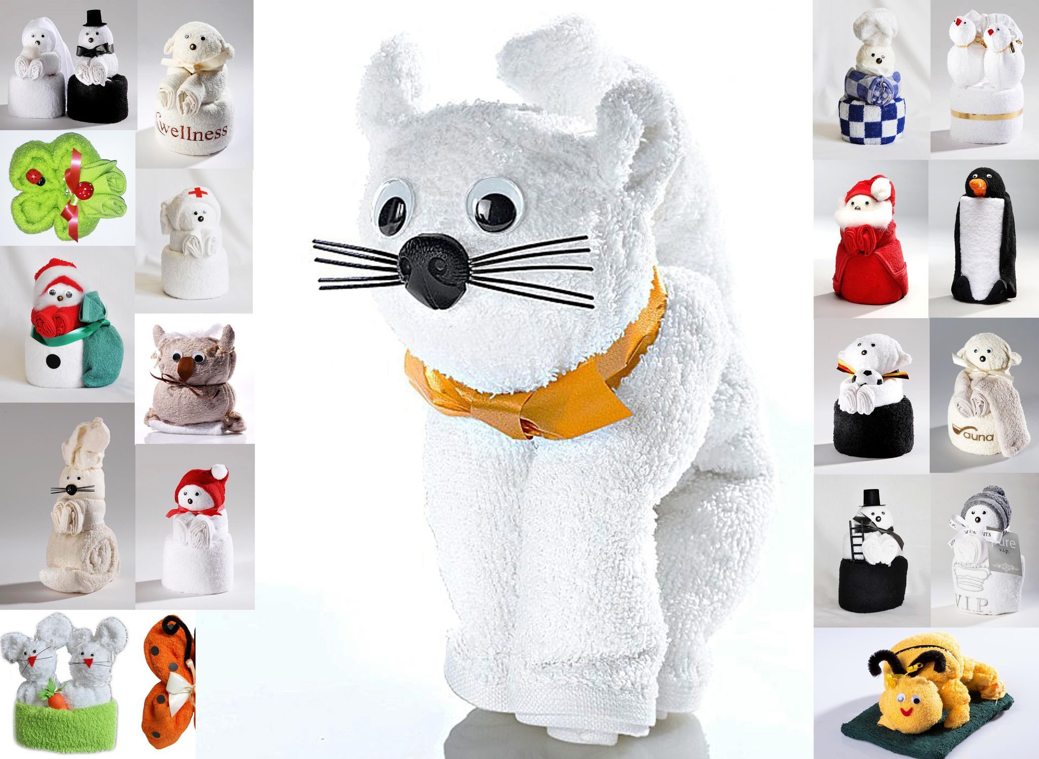 JACK Handtuch Set Frottier Geschenk Set viele Modelle Handarbeit Origami Gästetuch, (1-St), Handtuch, Waschhandschuh, gefaltete Tiere, tolle Geschenkidee