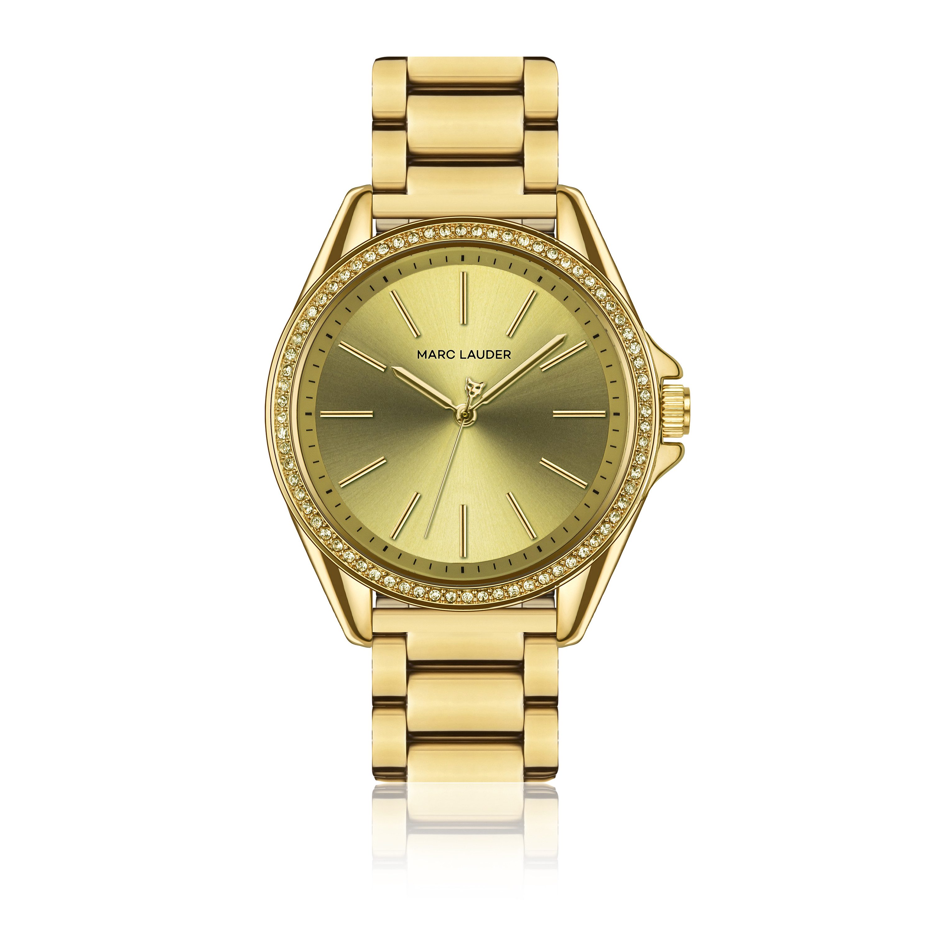 MARC LAUDER Quarzuhr MB7-B078G Cannes Gold Link