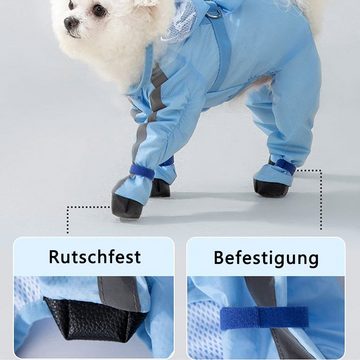 Dekorative Hunderegenmantel Regenjacke für Hunde mit Kapuze, mit Reflexionsstreifen, Regenjacke Hund Wasserdicht für kleine und Mittelgroße Hunde