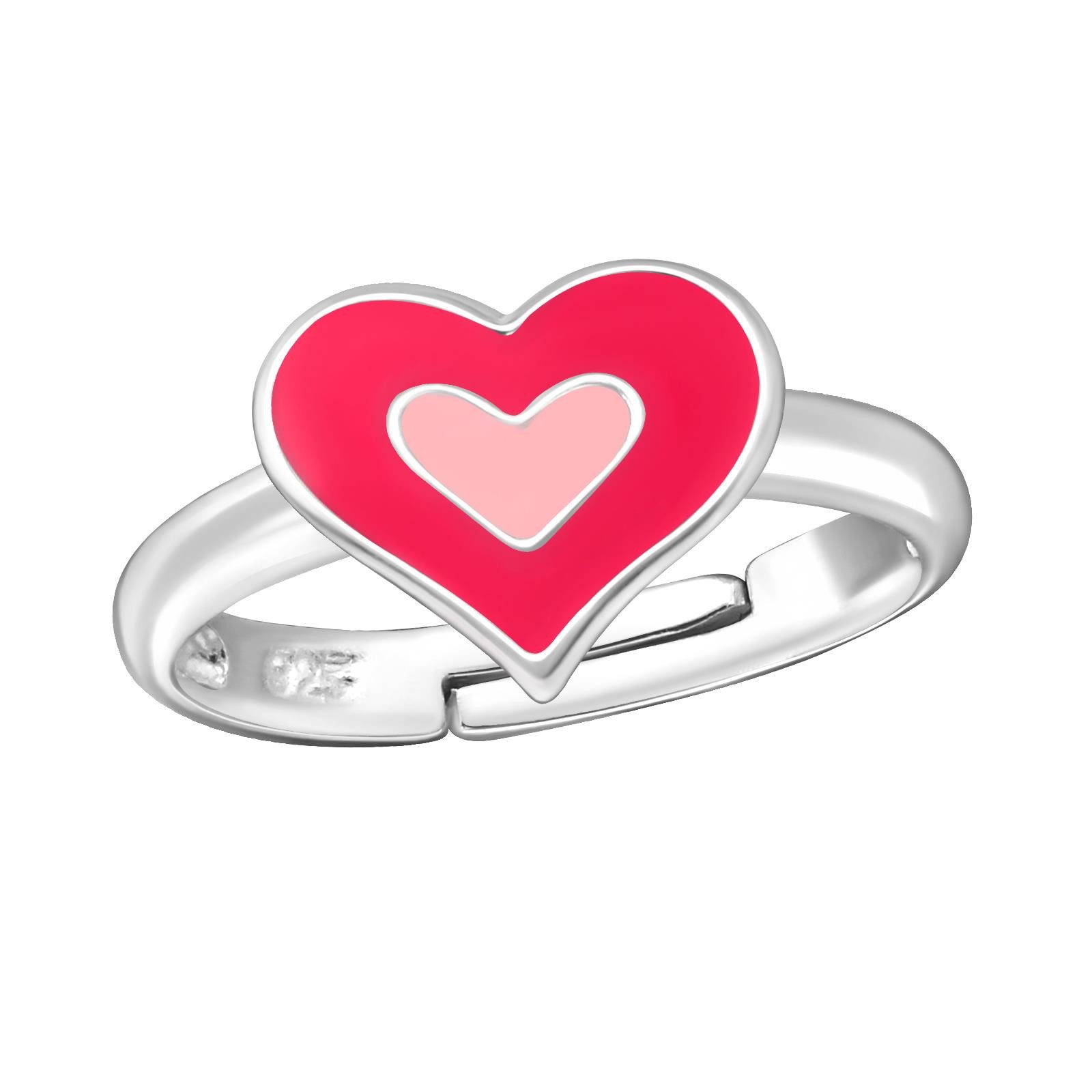 Monkimau Silberring Herz Kinder Ring 925 Silber Geschenk - Größe 4 Geschenk