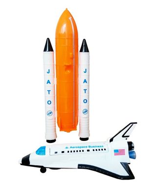 Toi-Toys Modellflugzeug RAUMFÄHRE mit Treibstofftank 20cm Rückzug Licht Sound Space Shuttle 24, Flugzeug Modell Spielzeug Kinder Geschenk