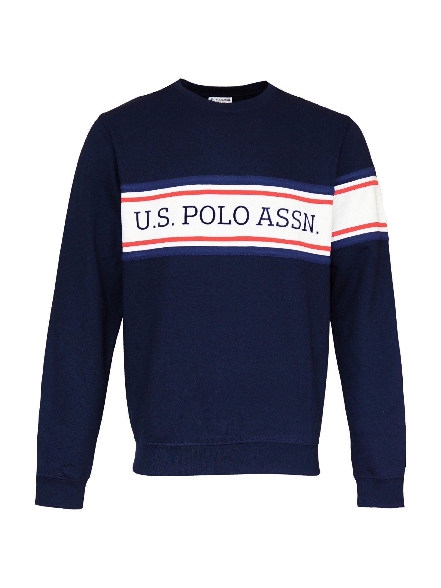 Sweatshirt Polo Sweatshirt U.S. dunkelblau Pullover (1-tlg) Assn