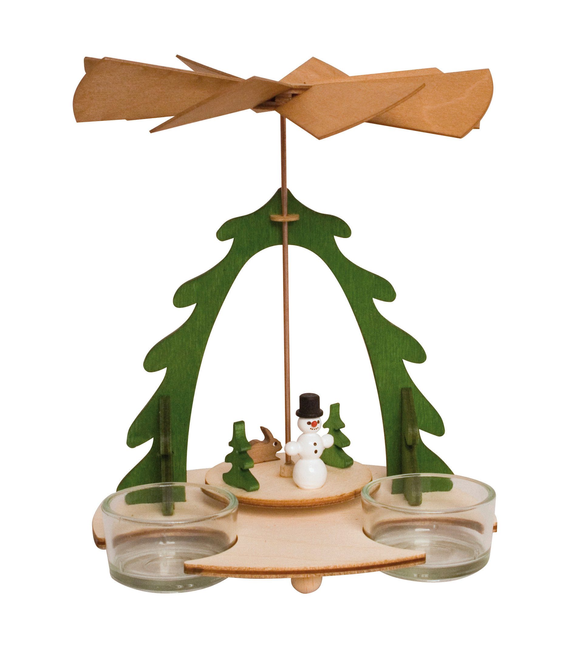 Kuhnert Kreativset 10103, Schneemann, Bastelset Weihnachtspyramide - Made in Germany