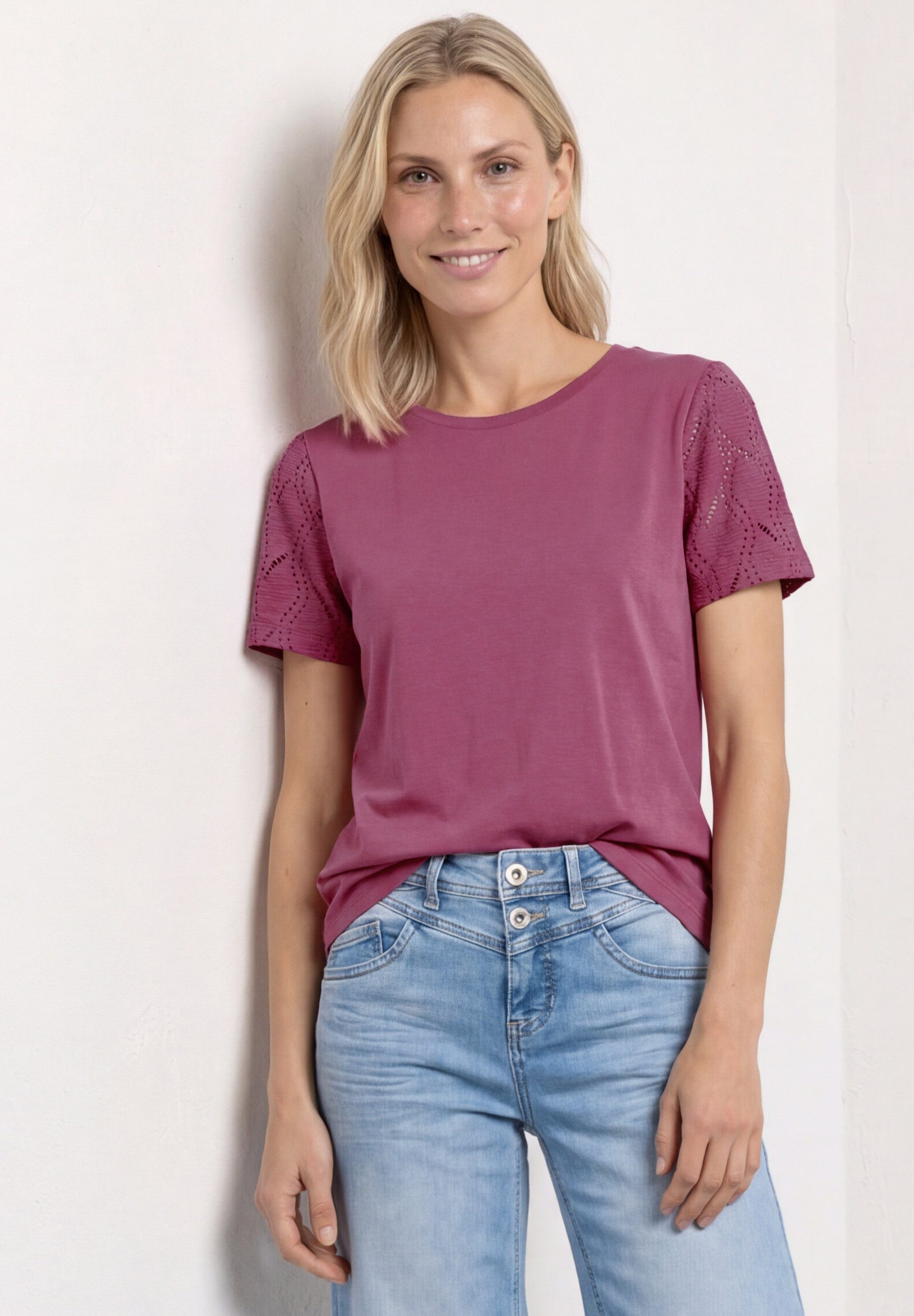 STREET ONE T-Shirt mit Spitze