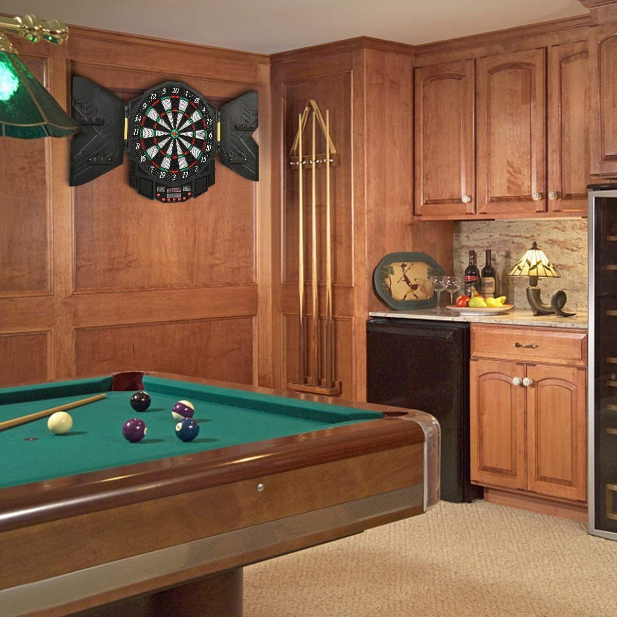 COSTWAY Dartautomat Dartboard elektronisch mit 27 Spiele & 216 Variationen