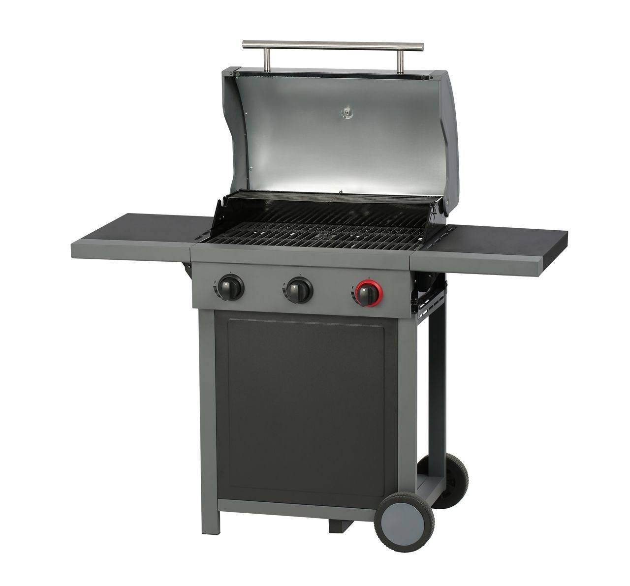 Trend Line Gasgrill TrendLine Gasgrill Brooklyn 3 Brenner, Deckelthermometer mit Rollen