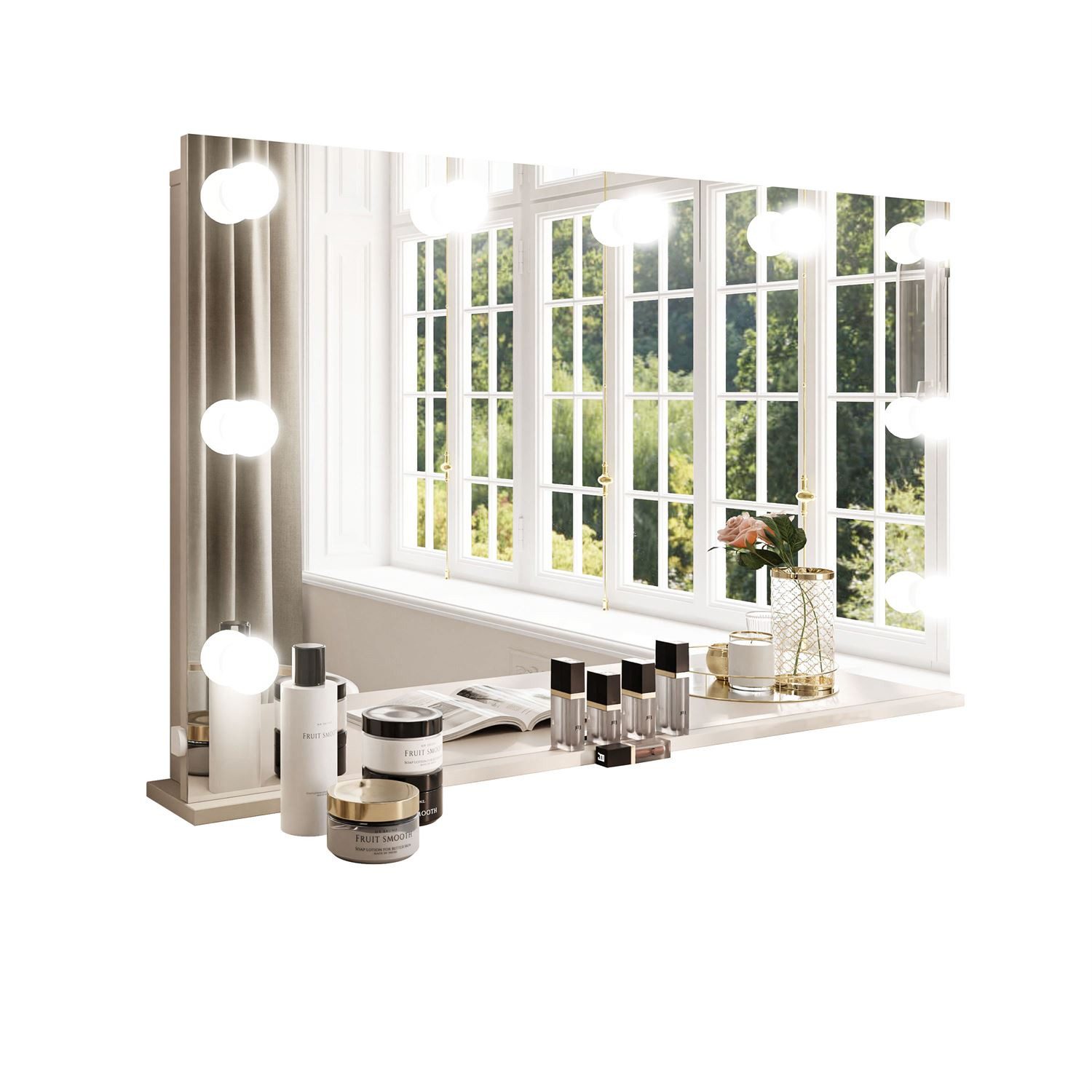 Lookway Schminkspiegel MADA ELITE Spiegel mit LED Beleuchtung, 110x67x12 cm – Bild 5 von 5