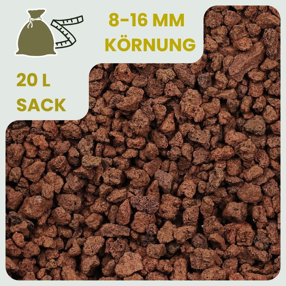 GarPet Lavasteine Lavasteine 20L Garten Lavagranulat Aquarium Lavastein Grill Lava Rot