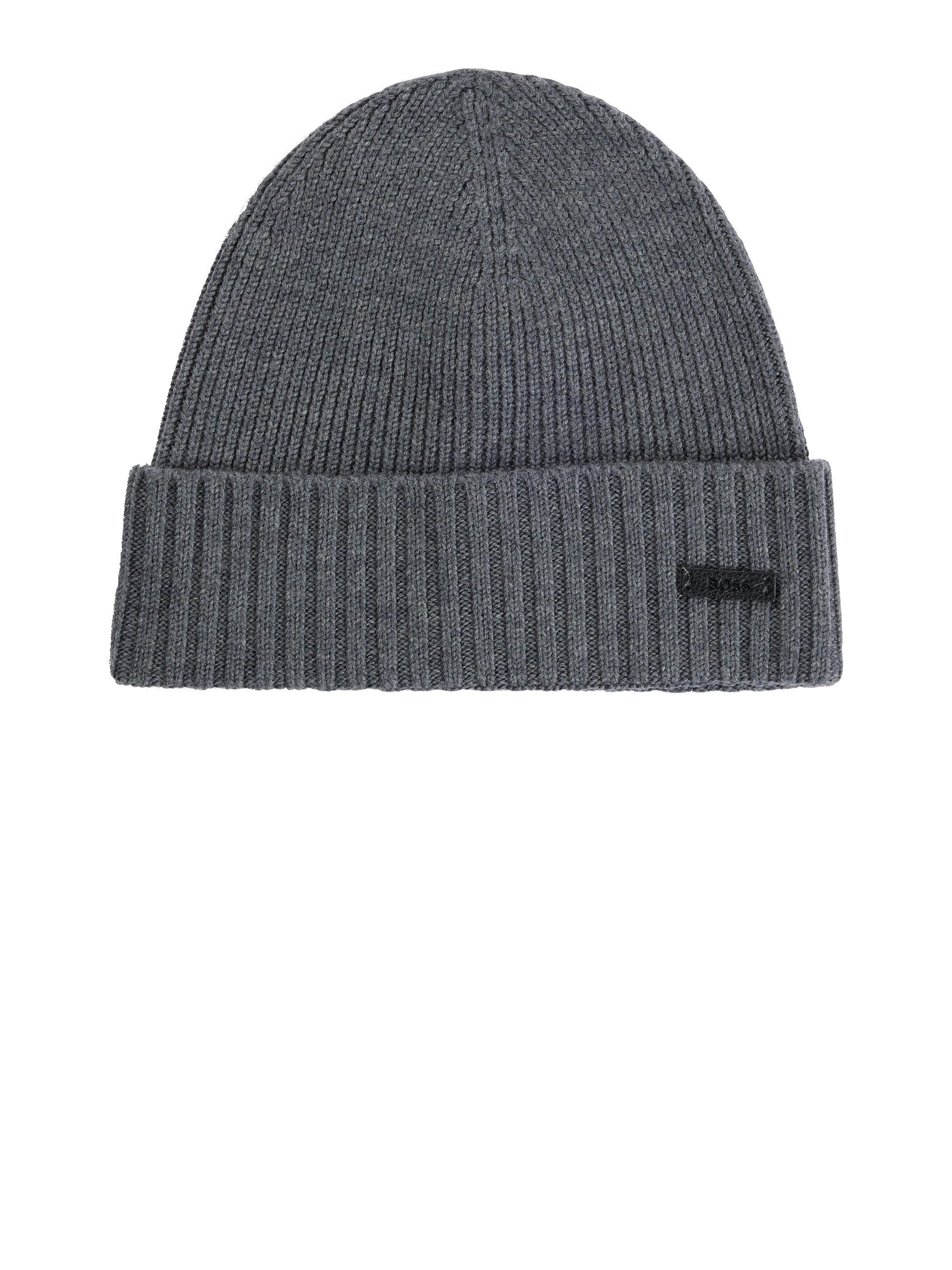 BOSS Strickmütze Fati aus gerippter Schurwolle (keine Angabe, 1-St) günstig online kaufen