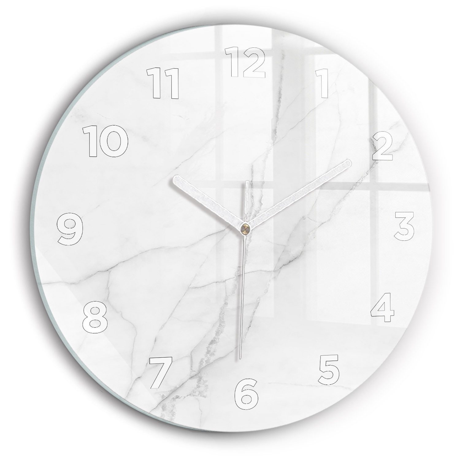 Tulup Wanduhr Runde Dekorative Glasuhr Marmor-Uhr günstig online kaufen