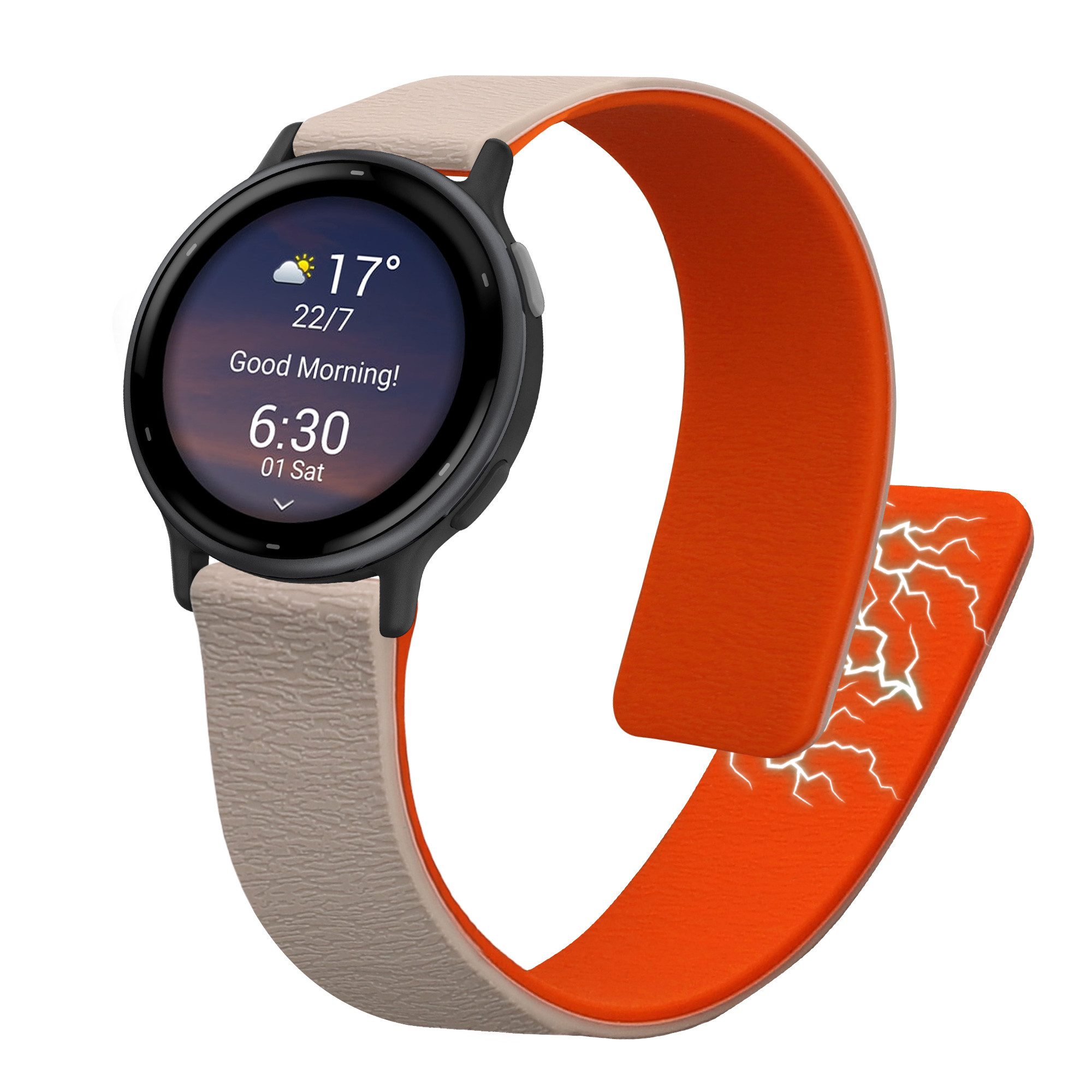 kwmobile Smartwatch-Armband Ersatzarmband für Garmin vivoactive 5 / active 5 Armband, Fitnesstracker Silikon Band mit Magnetverschluss