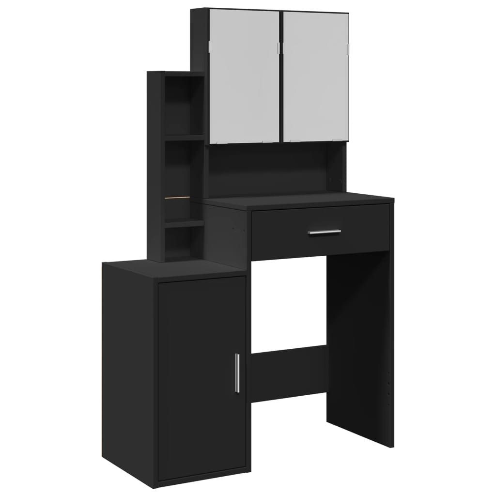 vidaXL Schminktisch Schminktisch mit Schrank Schwarz günstig online kaufen