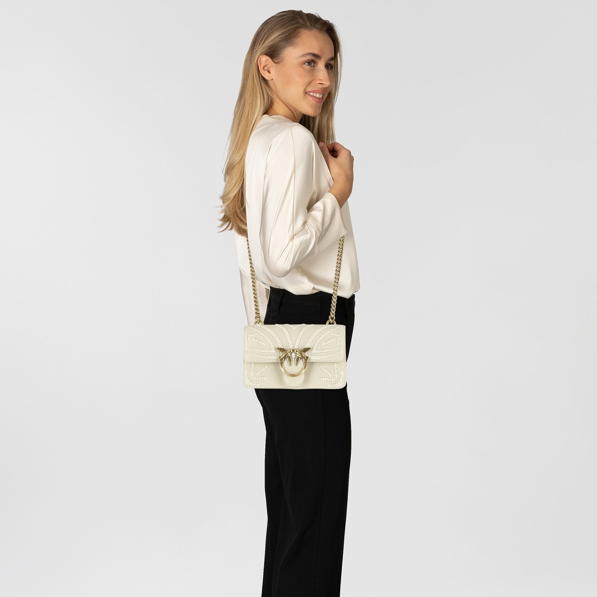 PINKO Umhängetasche Love One, Leder günstig online kaufen