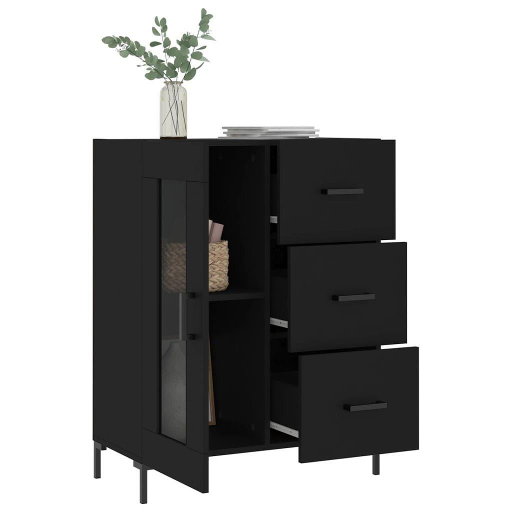 (1 cm 69,5x34x90 vidaXL St) Holzwerkstoff Schwarz Sideboard Sideboard