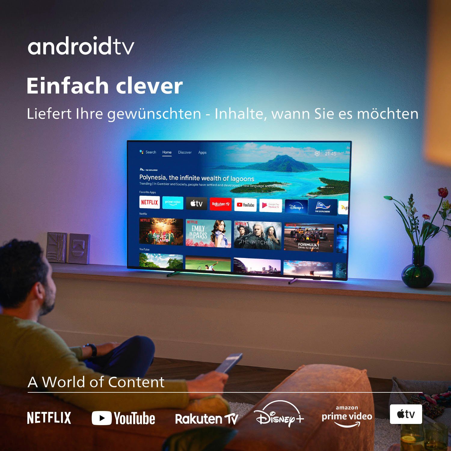 Zoll, Android cm/55 Ultra 4K Smart-TV) (139 TV, LED-Fernseher 55PML9507/12 HD, Philips