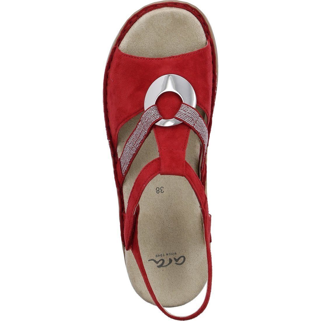 Ara HAWAII Sandale mit modischen rot Glitzerriemchen 045319