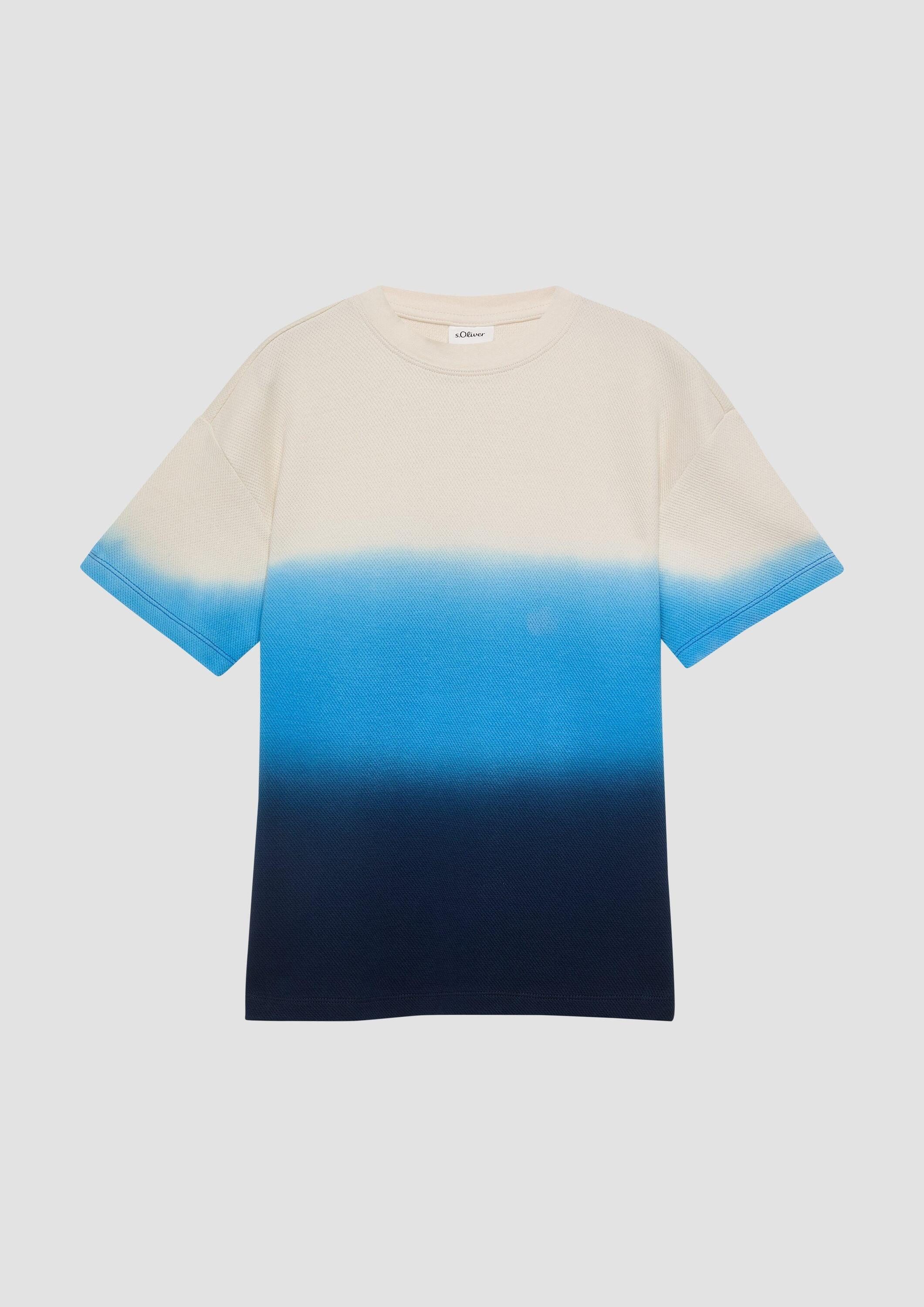s.Oliver Kurzarmshirt T-Shirt Strukturiertes Oversize Shirt aus Heavy Jersey