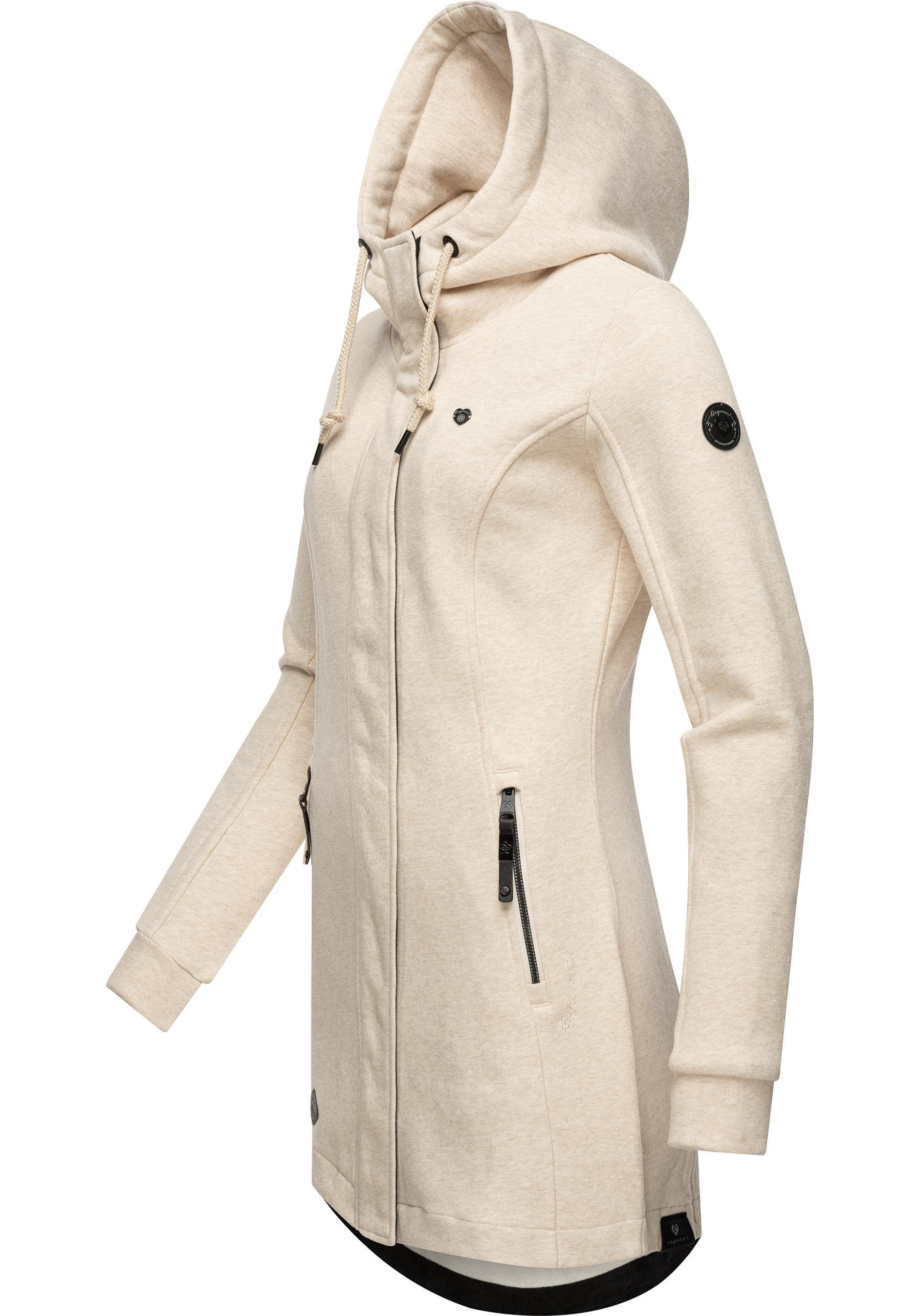 Ragwear Langjacke Letty Intl. Sportliche Kapuzenjacke mit Kunstleder-Elemen günstig online kaufen