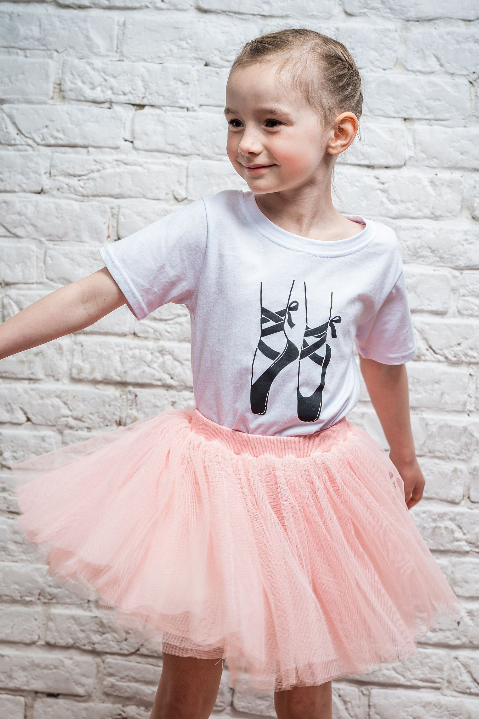tanzmuster Tüllrock Tüllrock Little Ballerina aus weichem Tüll besonders weich mit blickdichtem Unterrock rosa