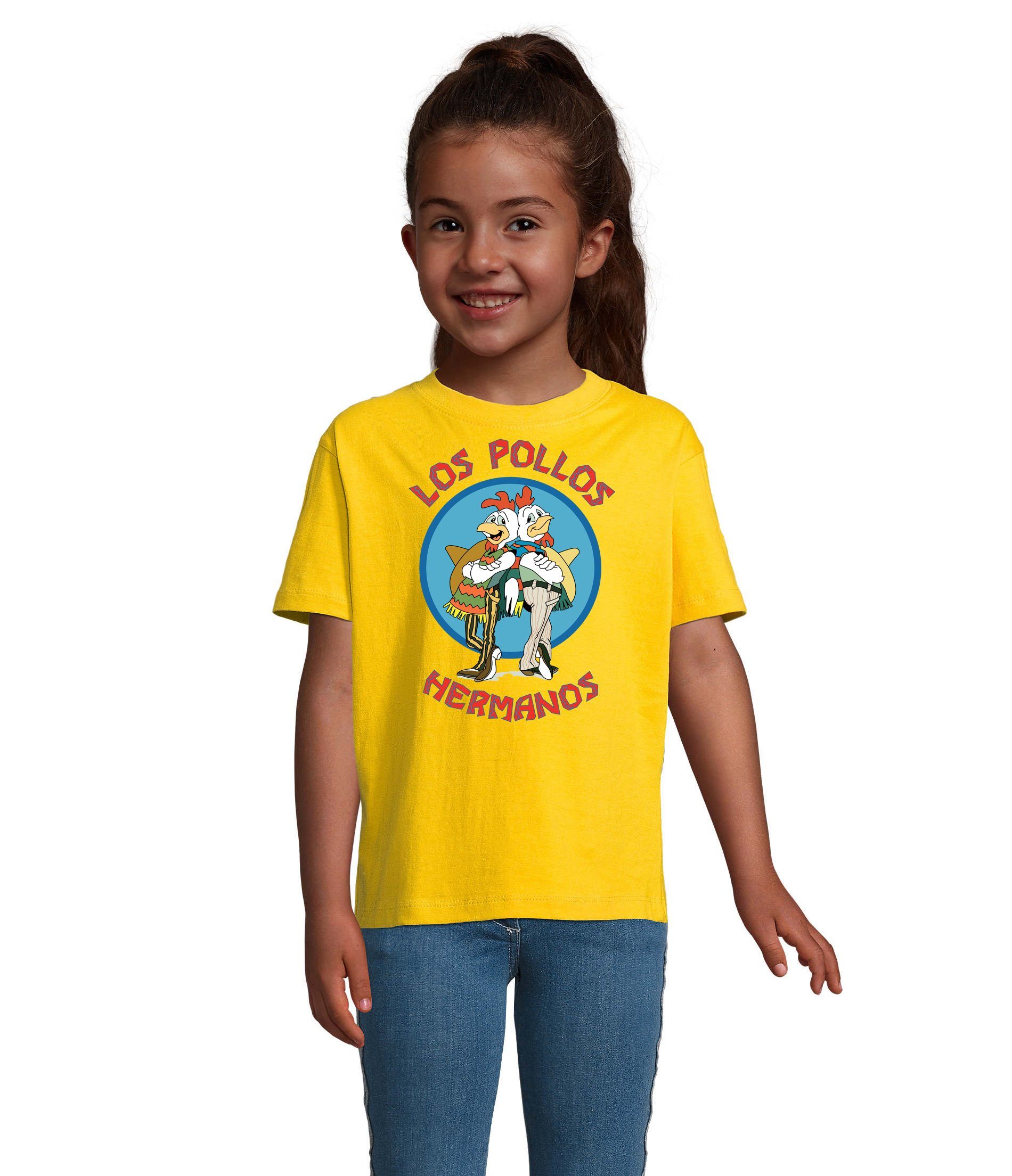 Blondie & Brownie T-Shirt Kinder Jungen & Mädchen Hermanos Hühner Los Pollos in vielen Farben Gelb