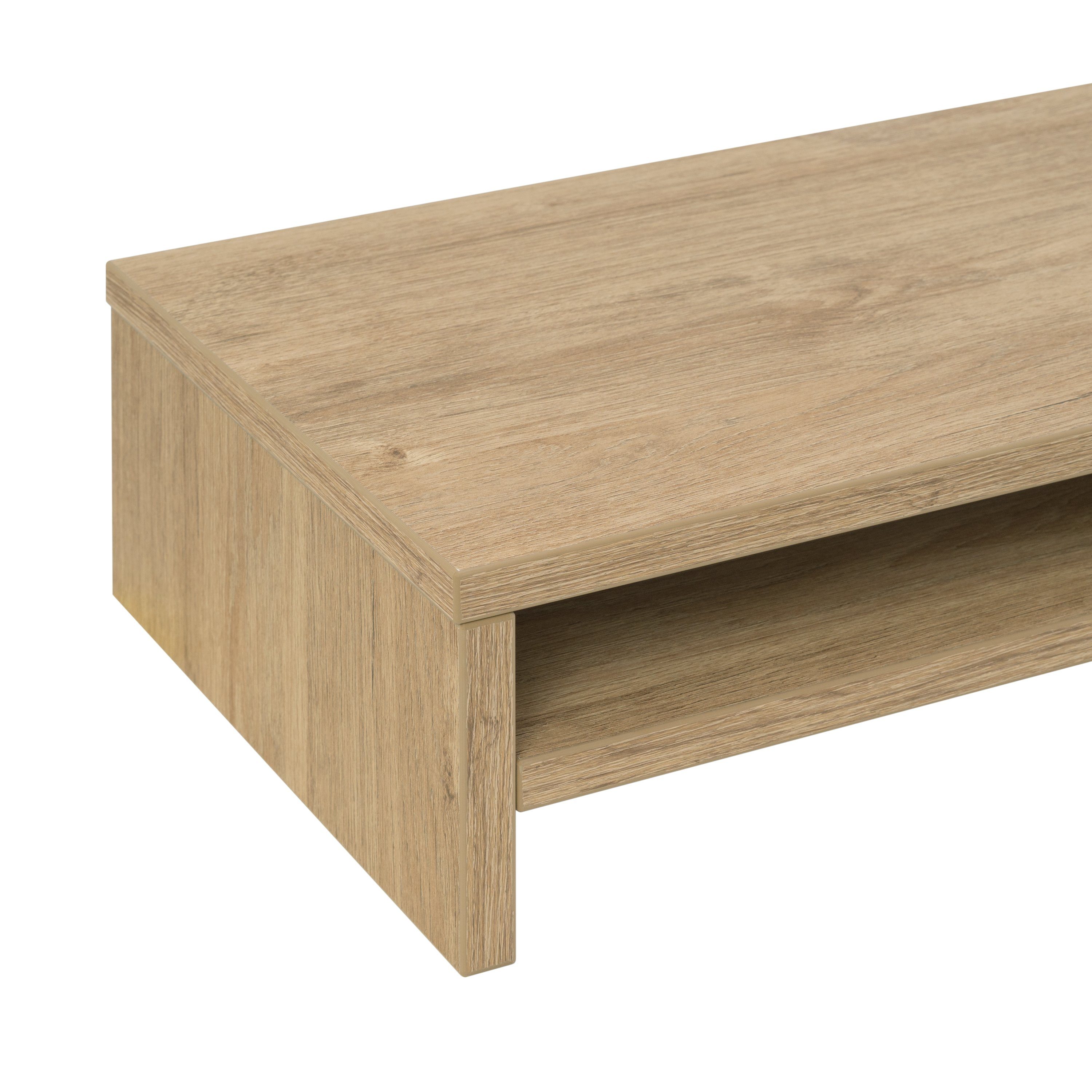 boho office® Schreibtischaufsatz, Monitoraufsatz in Wildeiche - 100 x 15 x 29 cm