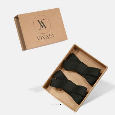 UE Stock Schuhschoner Vivaia - 1 Paar Addie Abnehmbare Schuhschnallen Schuhornamente Schwarz, zuverlässige und stabile Befestigung