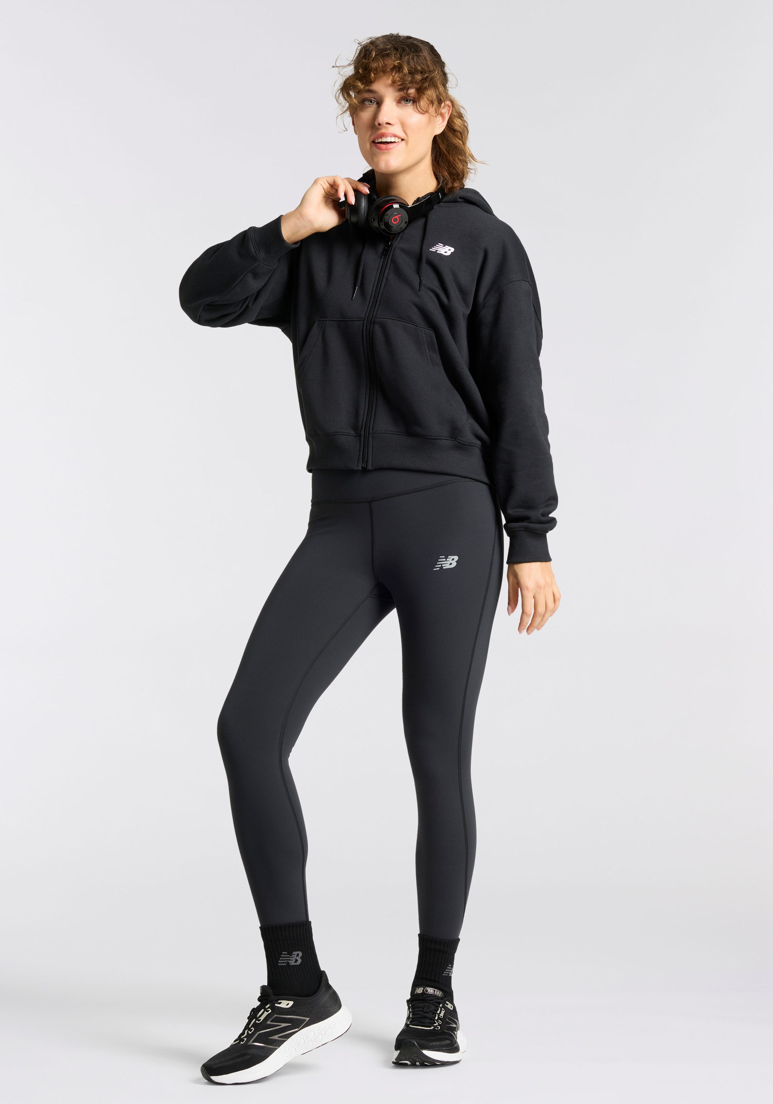 New Balance Sweatjacke Sport Essentials French Terry Full Zip mit durchgehendem Reißverschluss, aus Baumwolle und Polyester – Bild 5 von 5