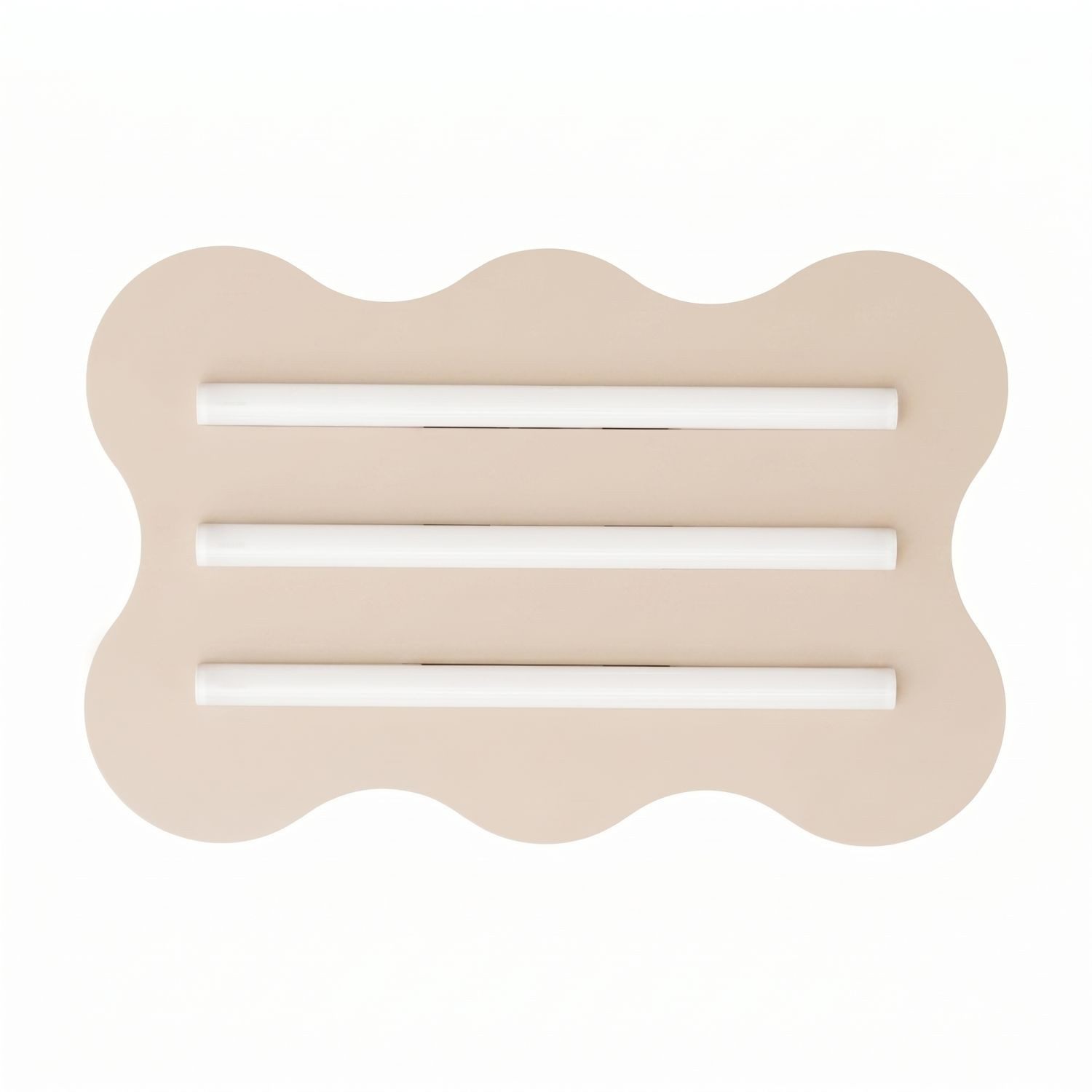 Licht-Erlebnisse Deckenleuchte LENZ, ohne Leuchtmittel, Metall Beige 3-flammig Modern