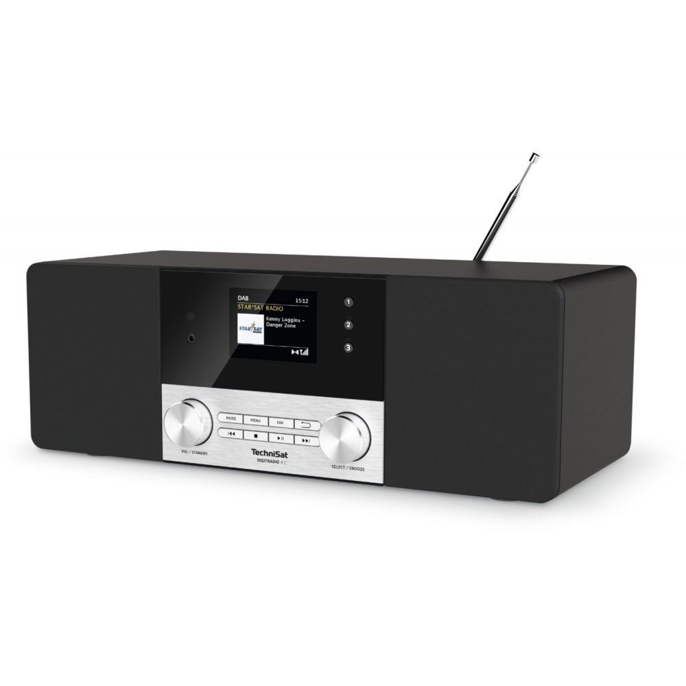 4 Silver Heimradio (Digitalradio DigitRadio (DAB) - - RDS) C UKW mit (DAB), TechniSat schwarz Digitalradio Black