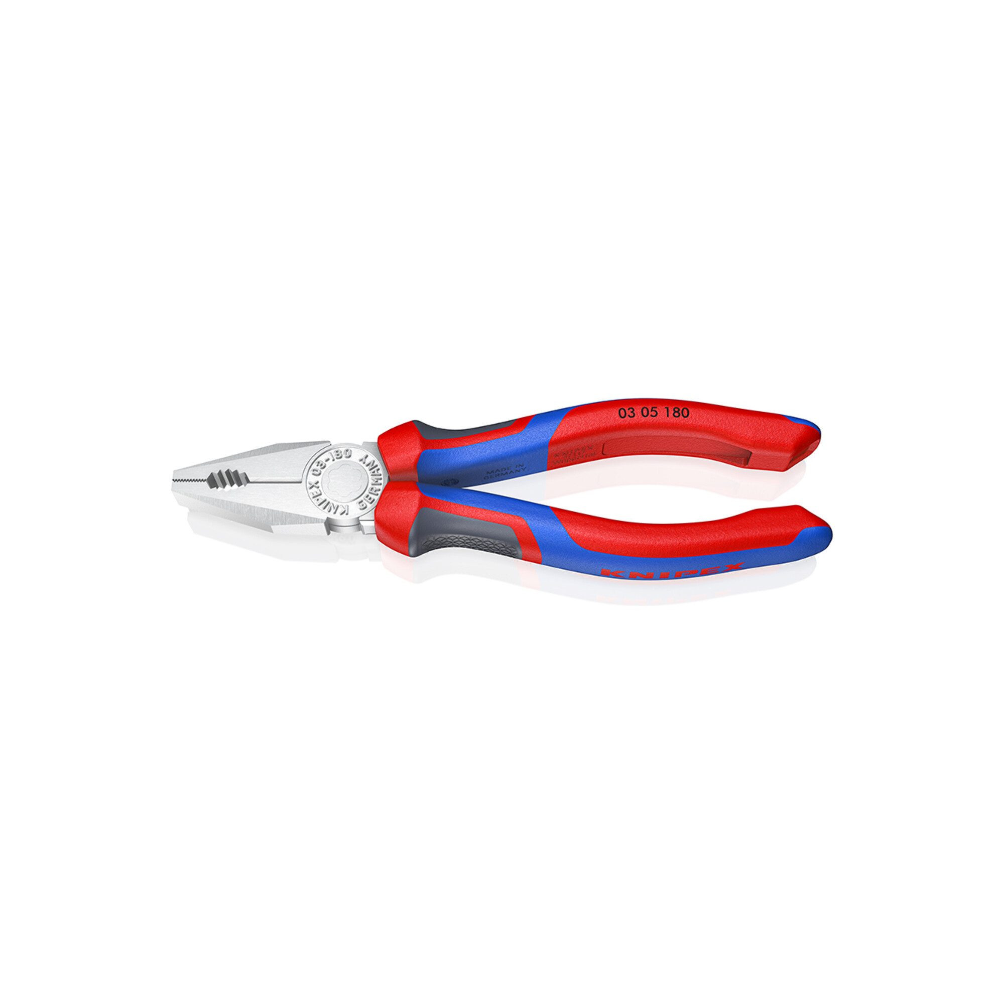 Kombizange KNIPEX 03 05 180 Kombizange mit Comfort-Griffen verchromt 180 mm