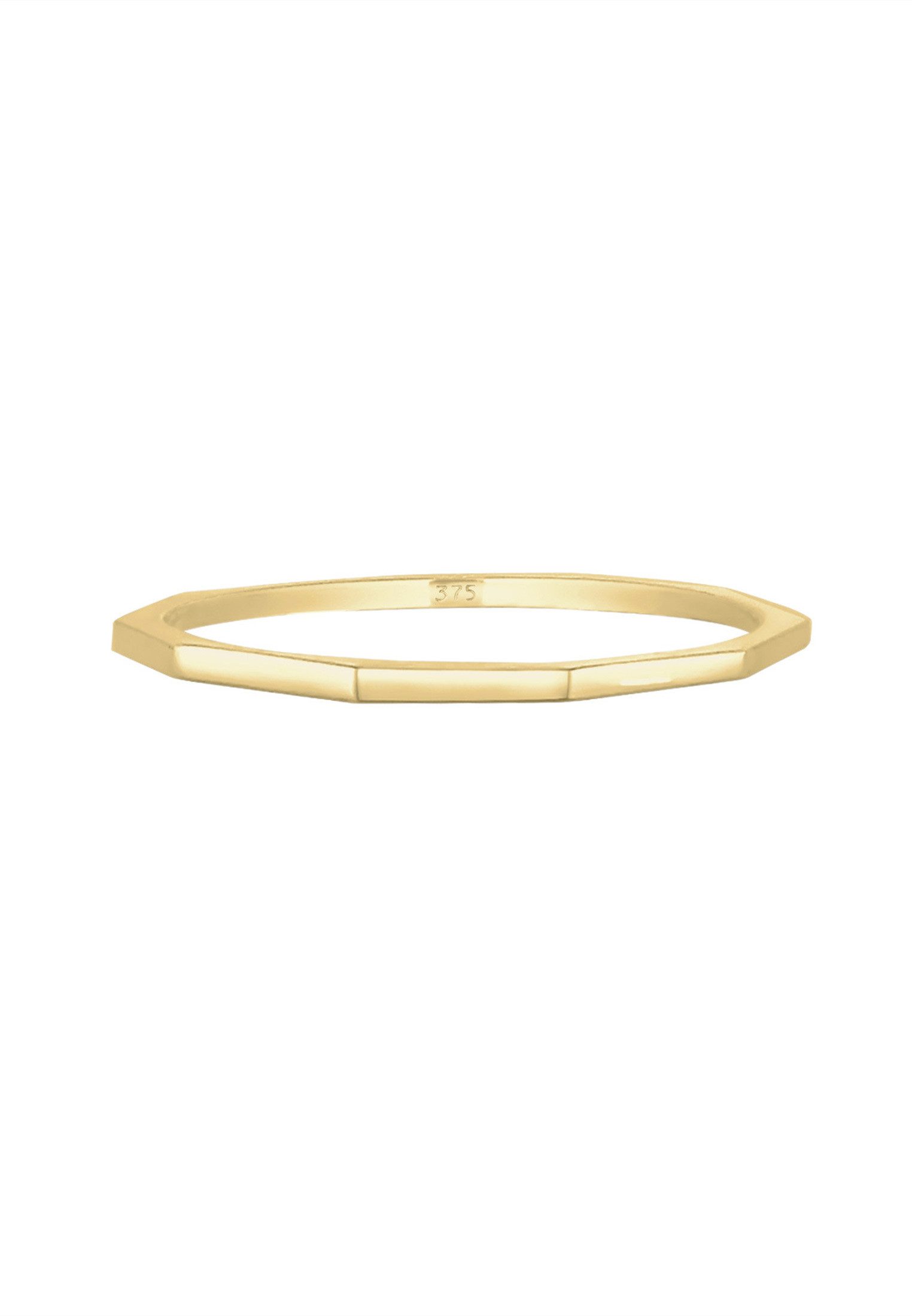 Elli Premium Fingerring Bandring 375 Gelbgold, Geo – Bild 2 von 5