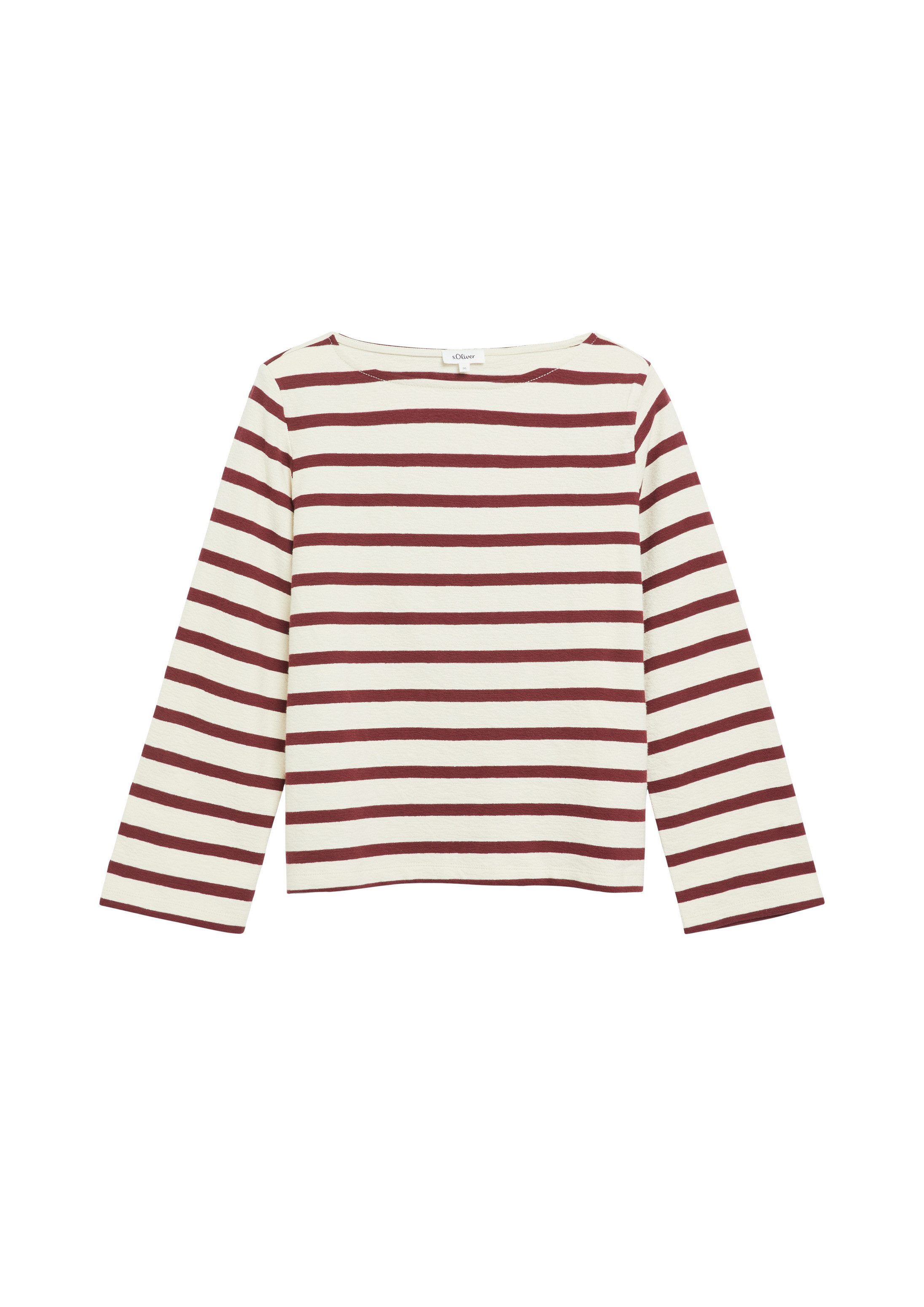 s.Oliver Sweatshirt Sweatshirt Leichtes Sweatshirt mit Streifen – Bild 2 von 5