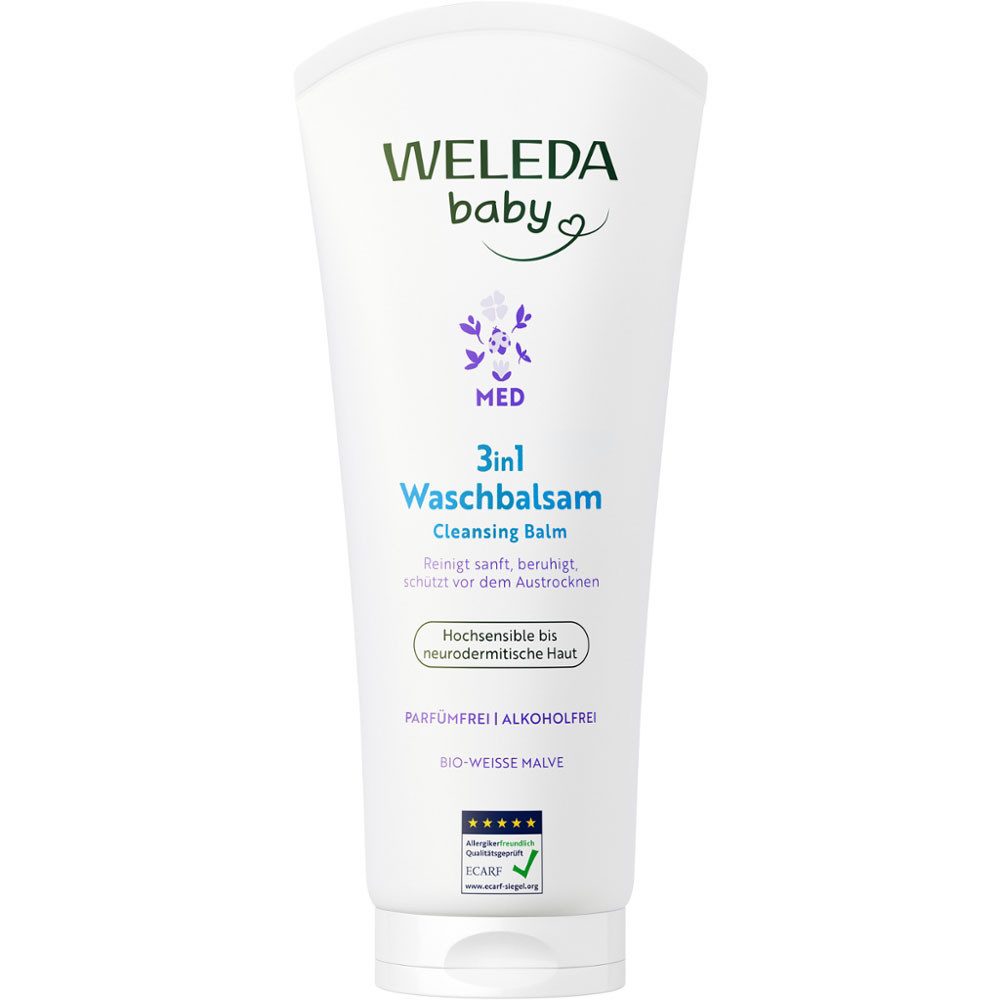 WELEDA Körperpflegemittel MED in Waschbalsam Weiße Malve, Weiß, 200 ml